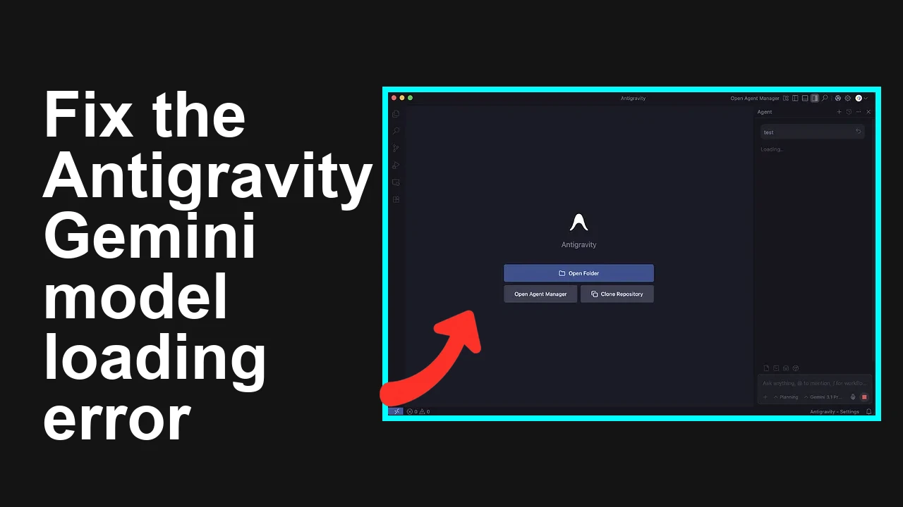 How to fix Antigravity won't work with any Gemini models error?