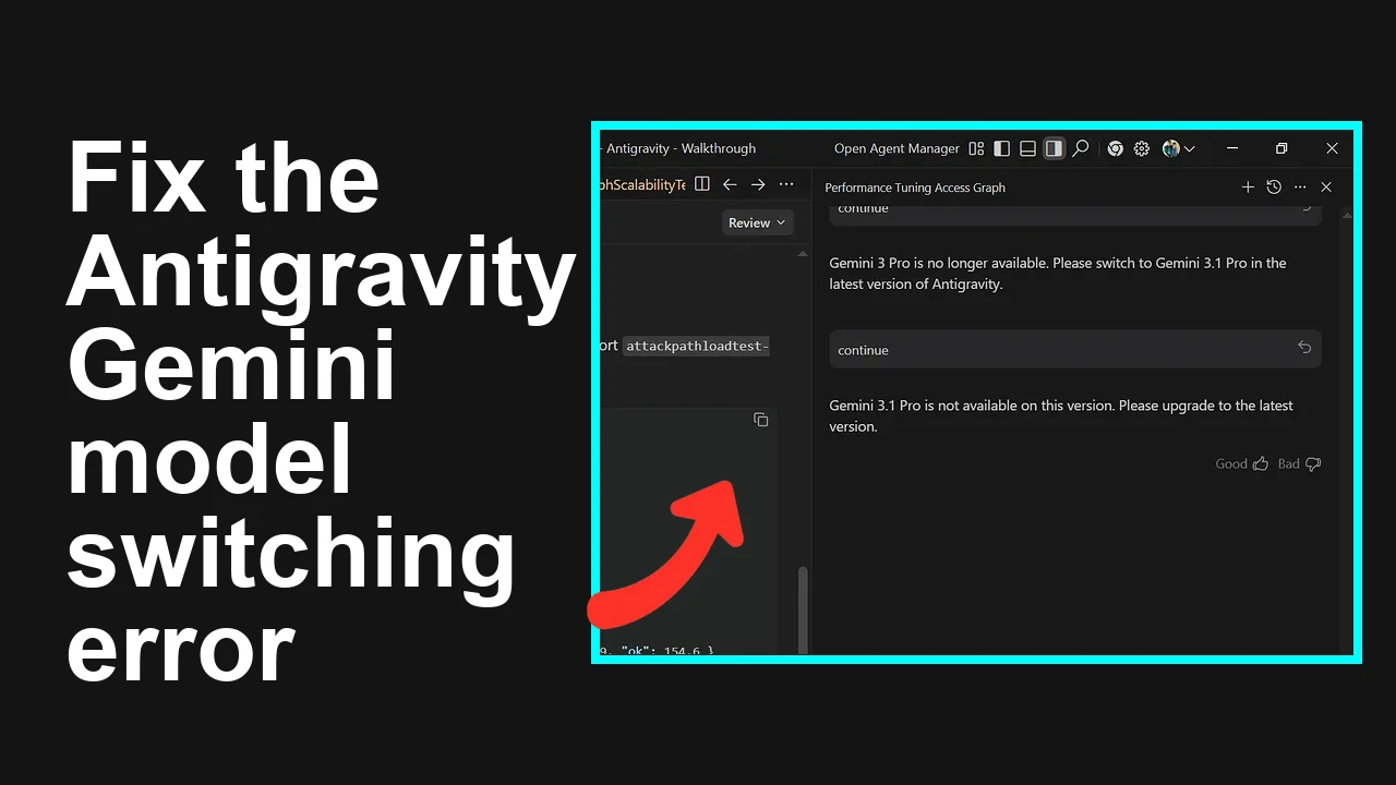 How to fix Issue switching between Gemini 3 Pro and Gemini 3.1 Pro in Antigravity?