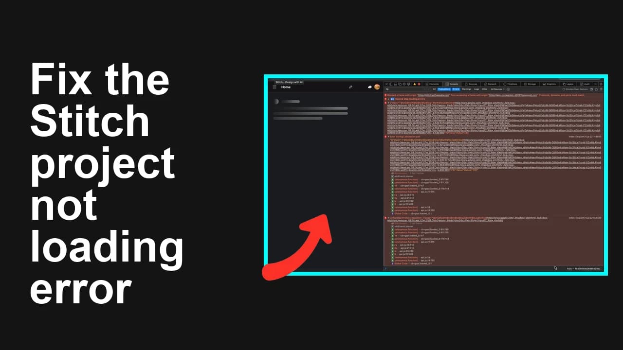 How to fix My Stitch project is not loading in Antigravity?