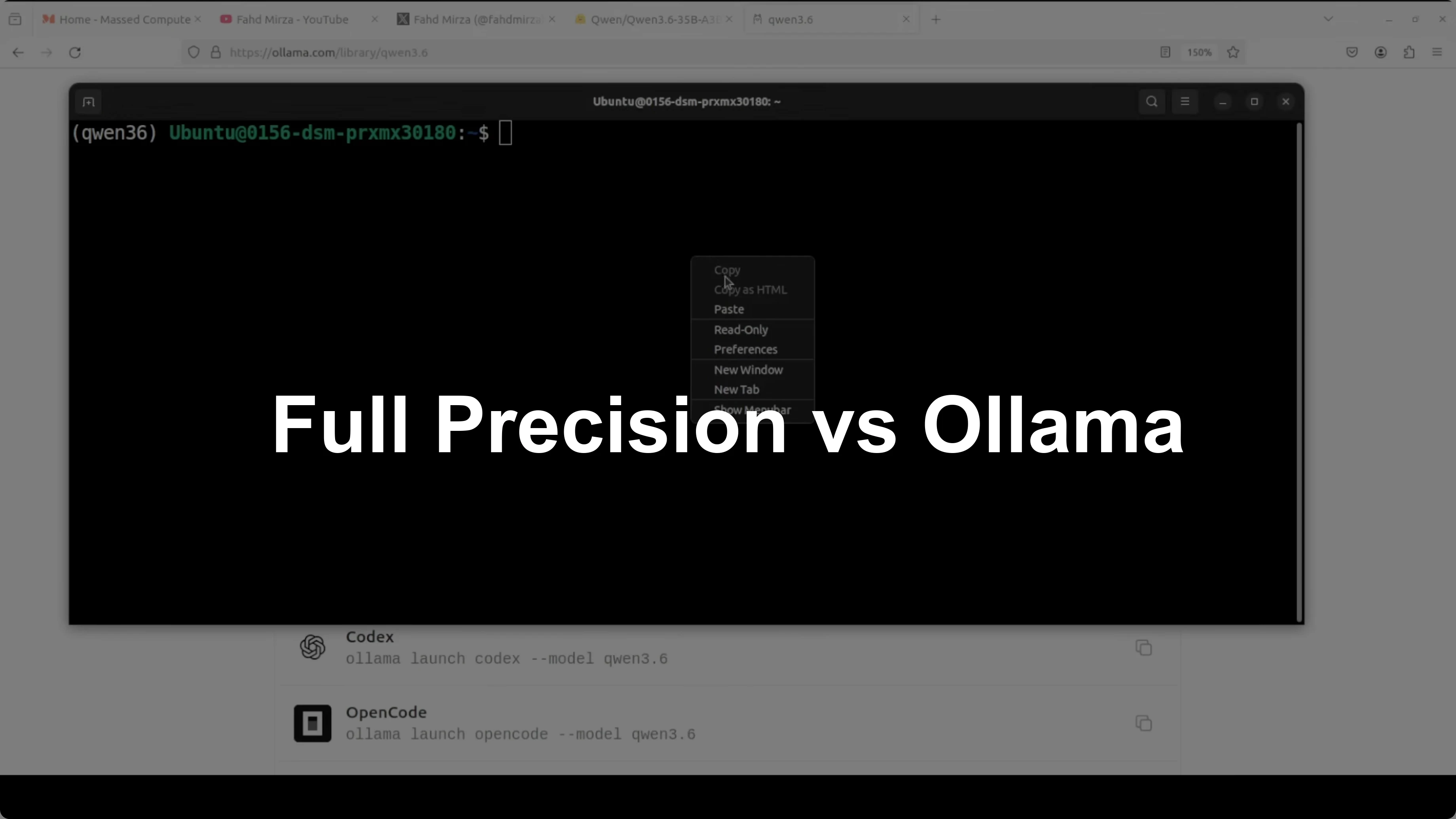 Full Precision vs Ollama: Exploring Qwen3.6-35B-A3B Locally
