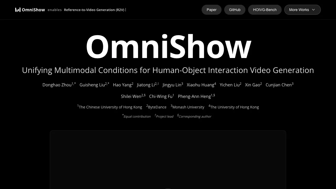 Omnishow AI Video Generator by Bytedance