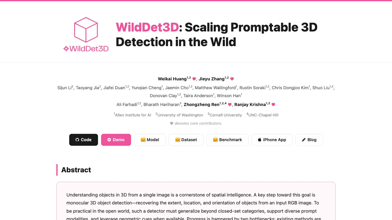 WildDet3D: Advancing Promptable 3D Detection in Real Scenes