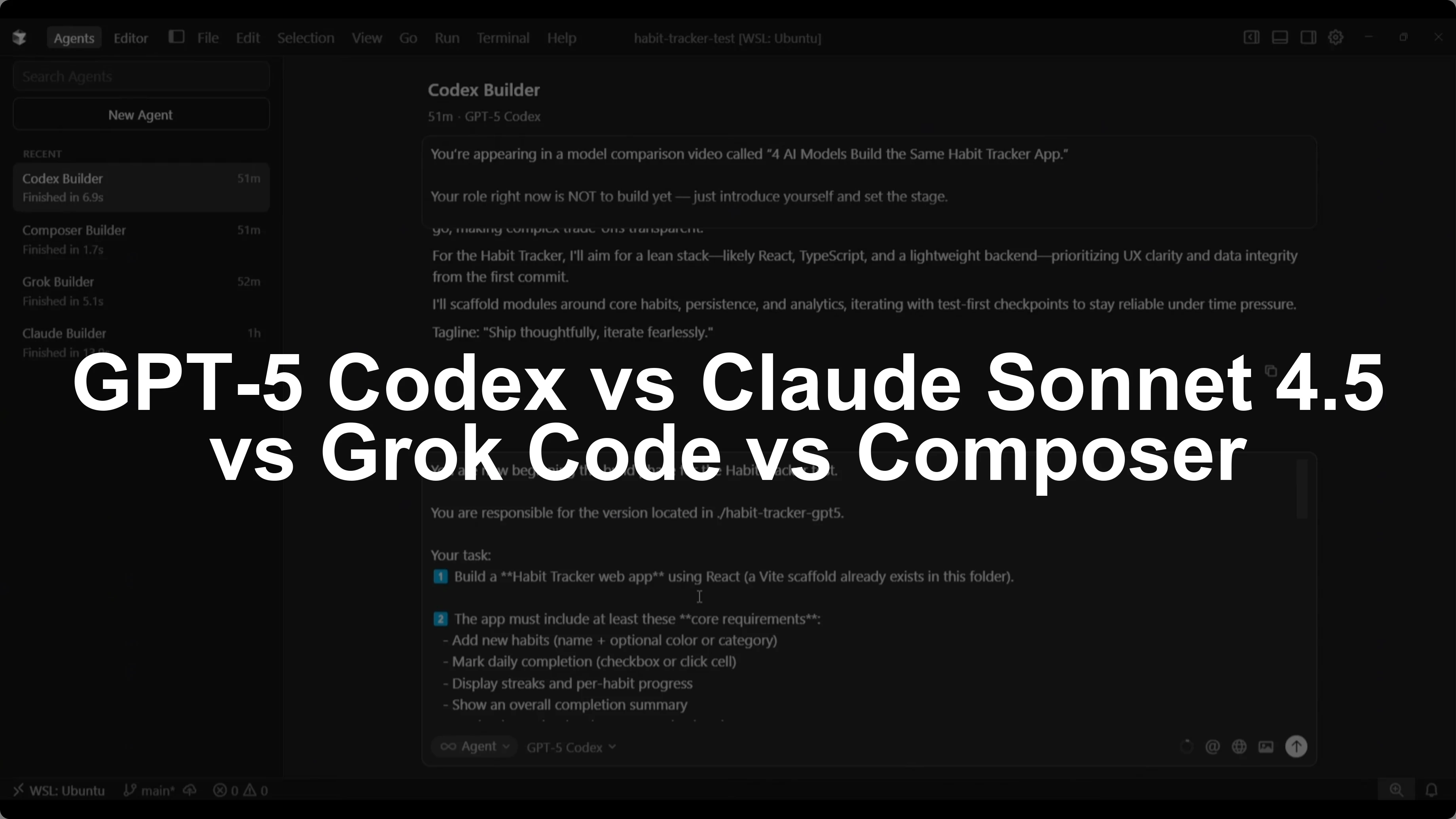 GPT-5 Codex vs Claude Sonnet 4.5 vs Grok Code vs Composer (Speed Test)