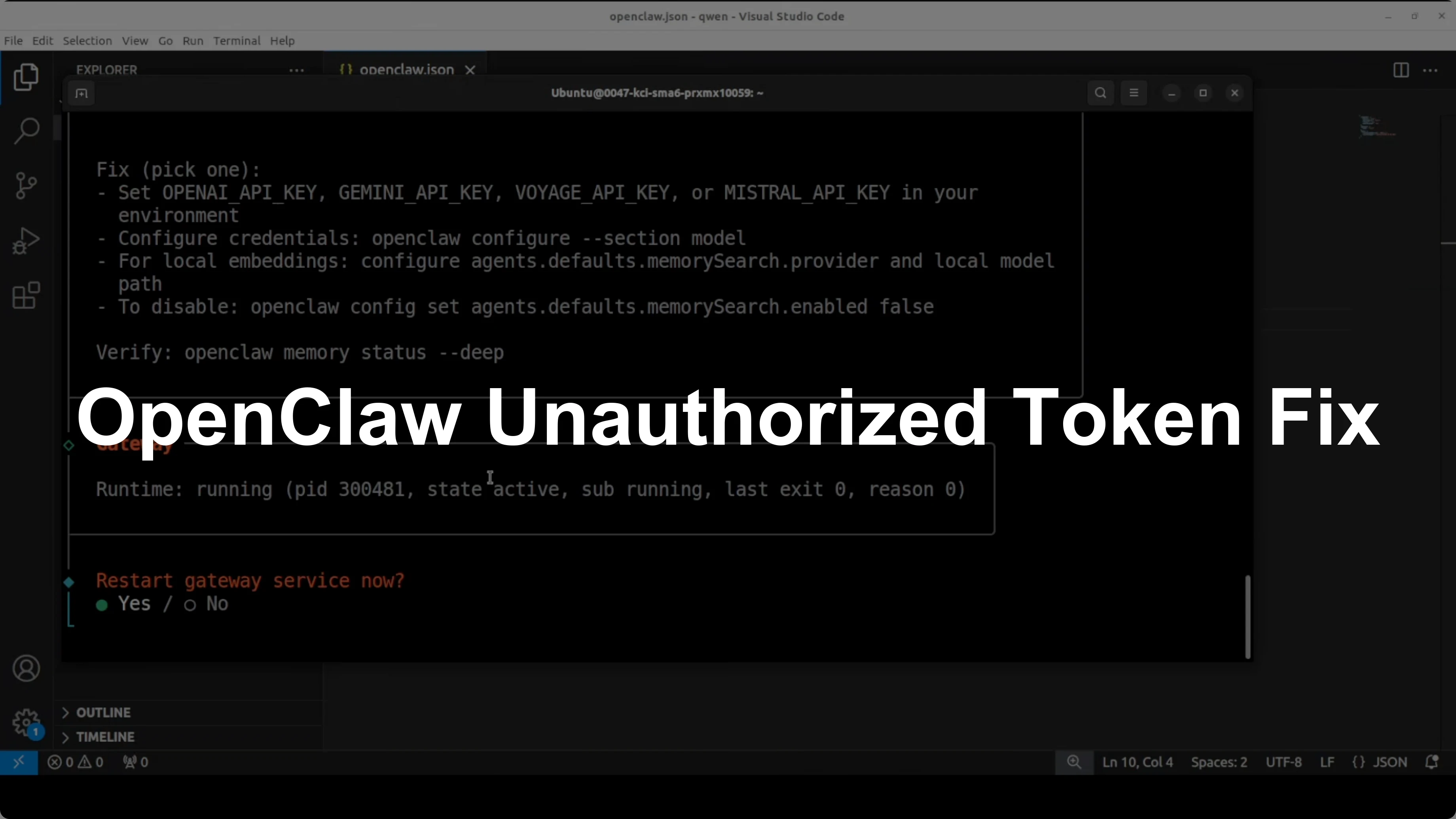 How to Fix the OpenClaw Unauthorized Gateway Token Error?