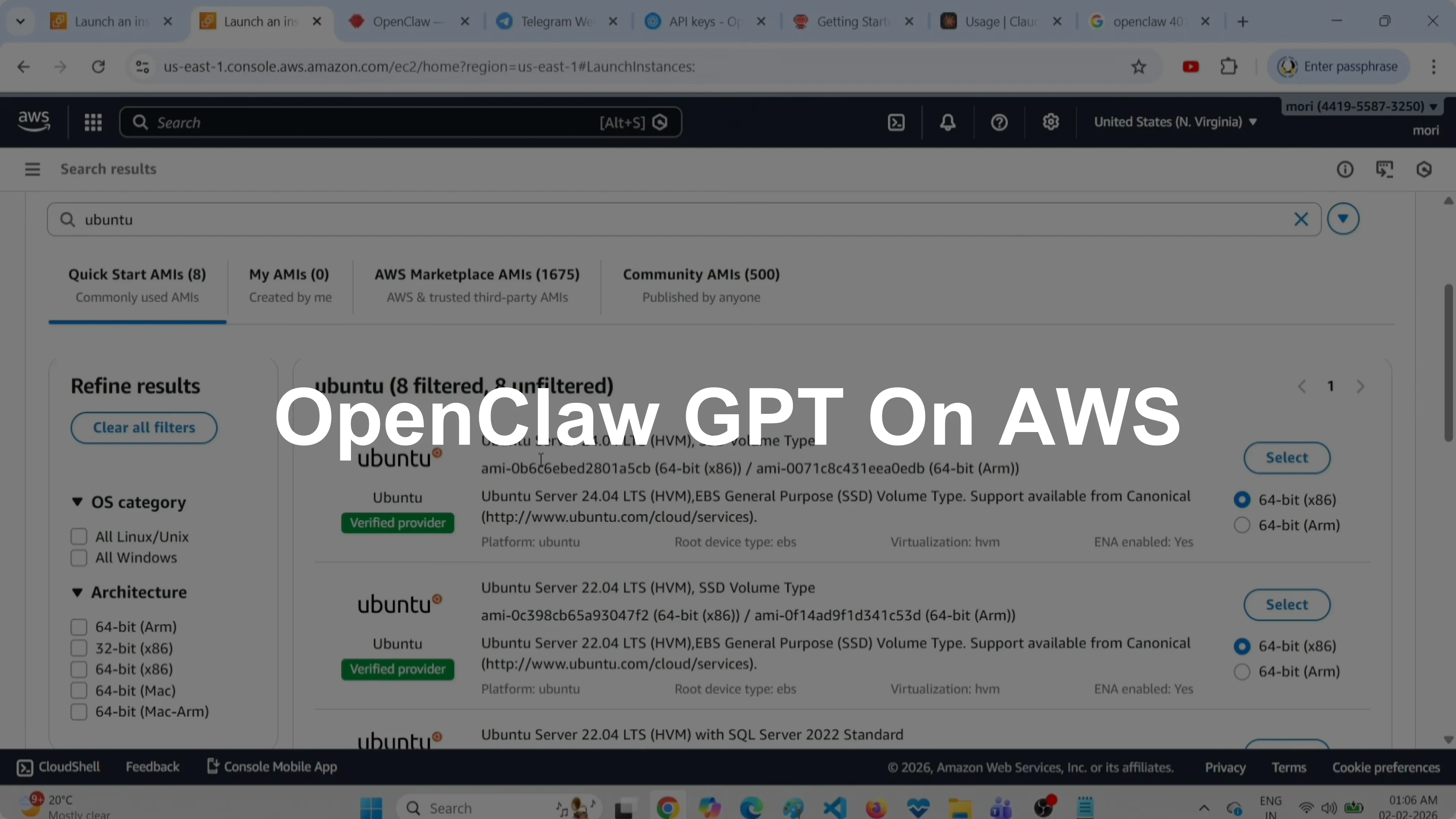 How to Install OpenClaw with OpenAI GPT on AWS EC2 Free Tier?