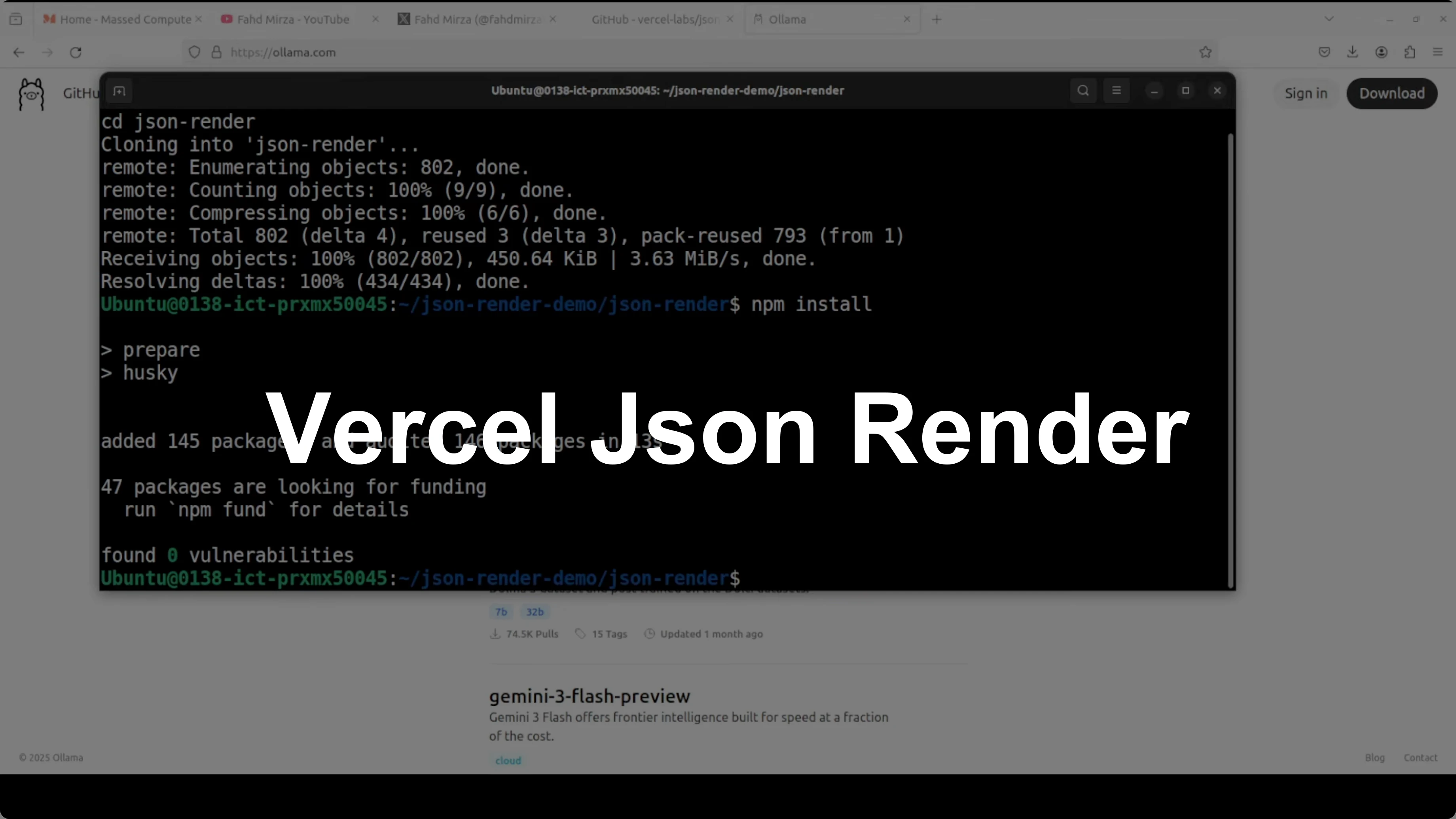 Master Vercel Json-Render with Ollama