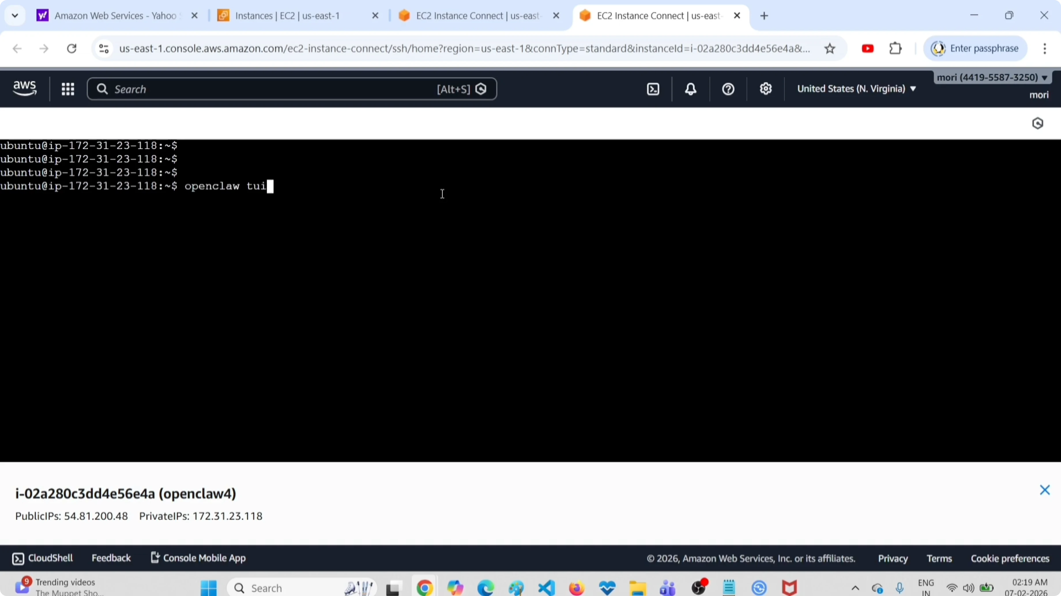 Screenshot from How to Access Terminal UI Instead of Web UI in OpenClaw at 13s