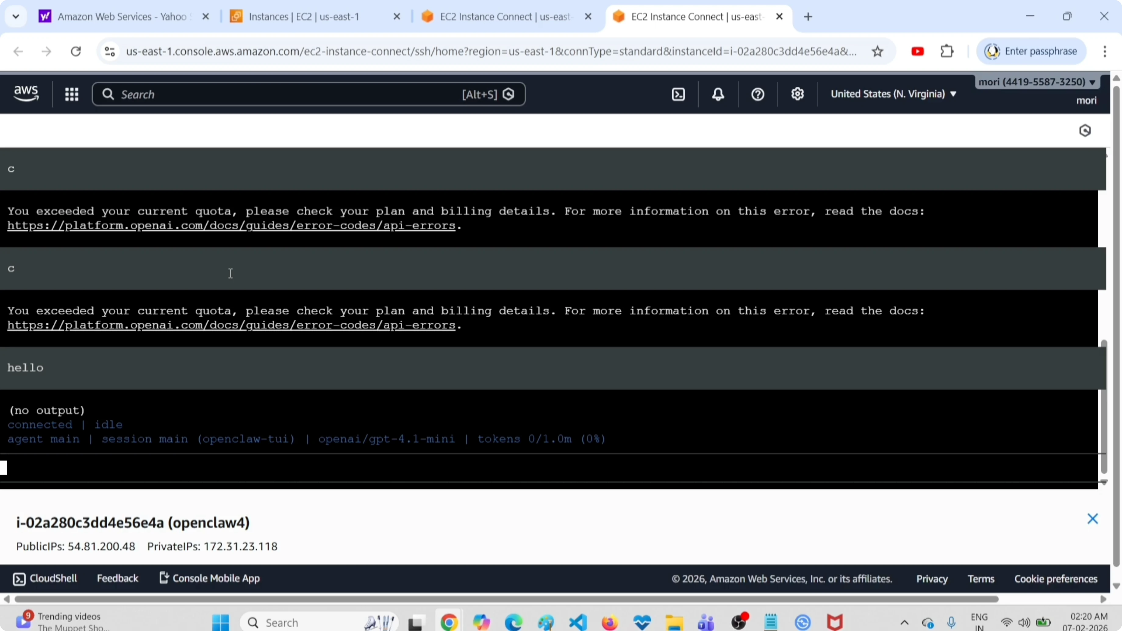 Screenshot from How to Access Terminal UI Instead of Web UI in OpenClaw at 55s