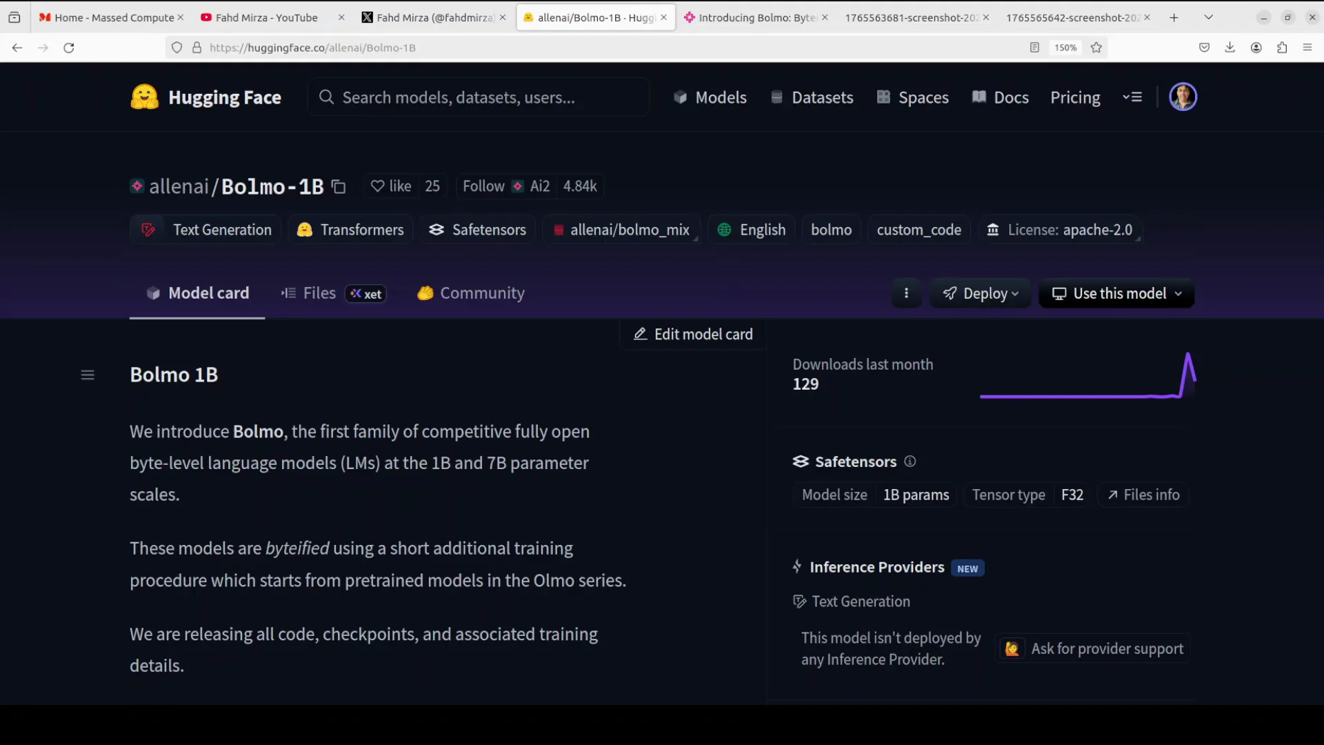 Bolmo 1B Byte‑Level LLM: Setup Tutorial + Hands‑On Demo screenshot 1