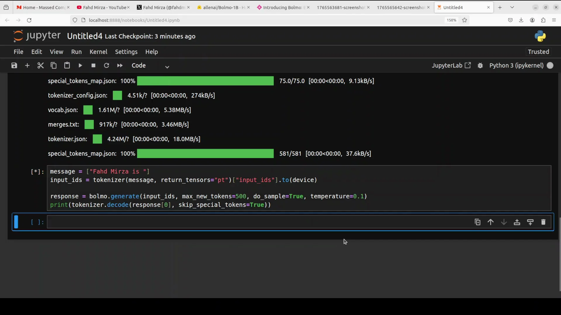 Bolmo 1B Byte‑Level LLM: Setup Tutorial + Hands‑On Demo screenshot 8