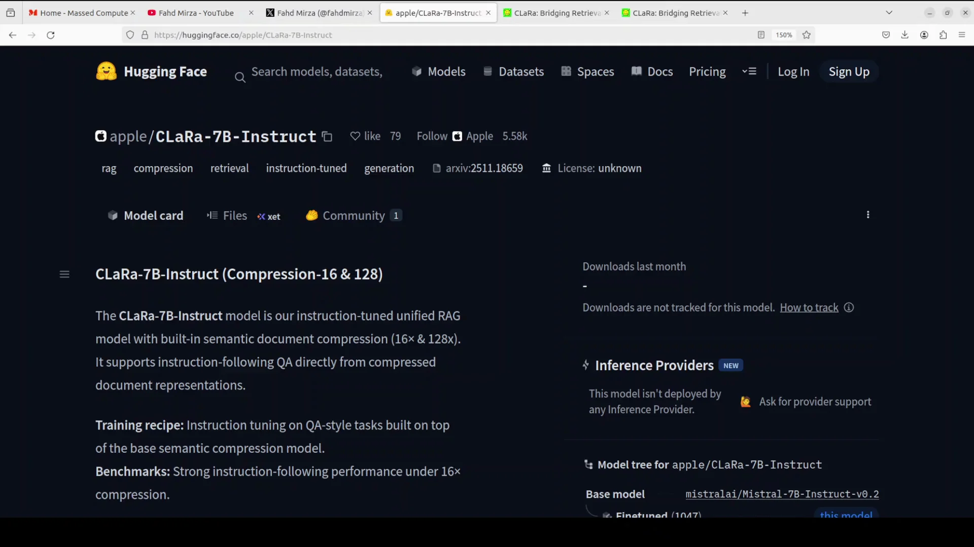 Hands-On with Apple CLaRa‑7B: Local RAG Setup and Demo screenshot 1