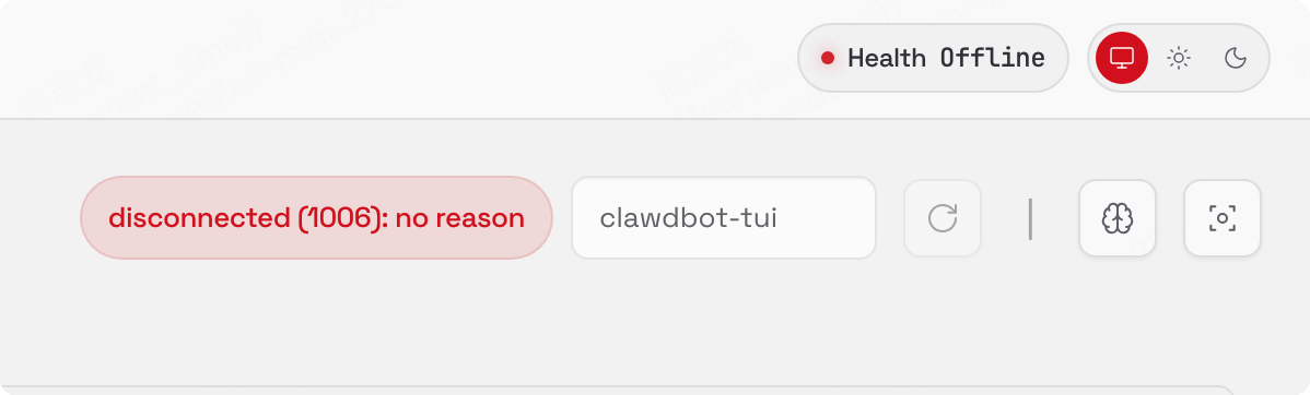OpenClaw disconnected (1006): no reason