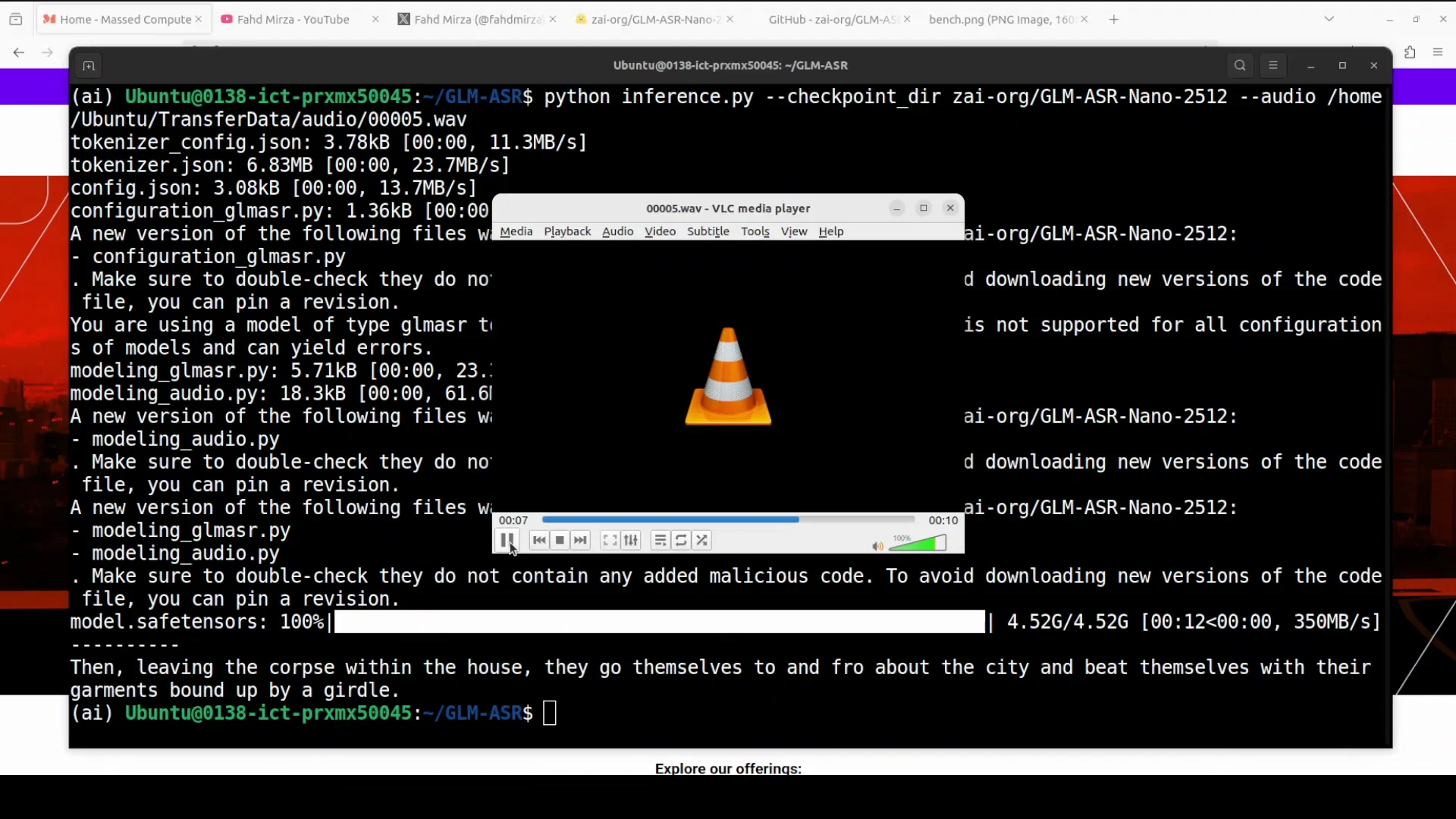 GLM 1.5B Speech-to-Text: Install Locally + Benchmarks screenshot 6