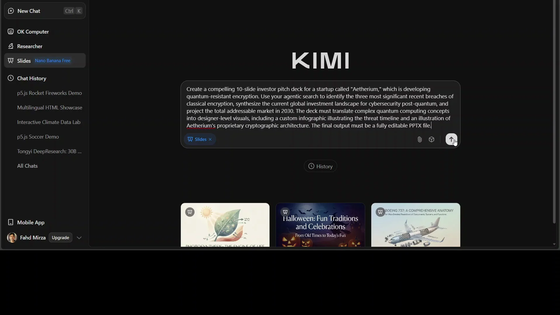 Create AI Pitch Decks Free with Kimi K2 + Google Nano Banana Pro screenshot 2