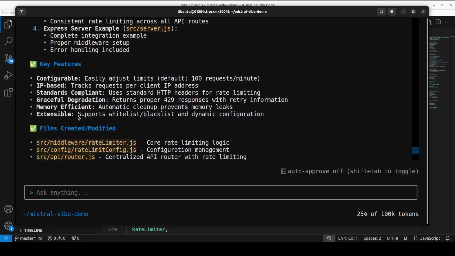 Mistral Vibe CLI Setup & Demo: Free Open‑Source AI Coding Assistant screenshot 8