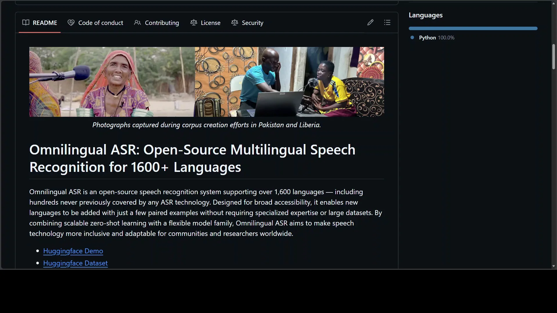 Install Meta OmniASR-LLM 7B on CPU: Local ASR for 1,600 Languages screenshot 1