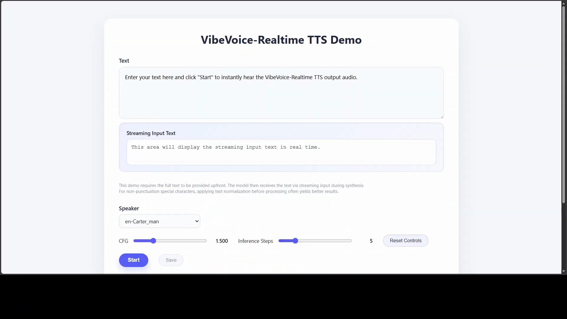 Run Microsoft Vibe Voice Realtime TTS: Local + Google Colab Setup screenshot 7