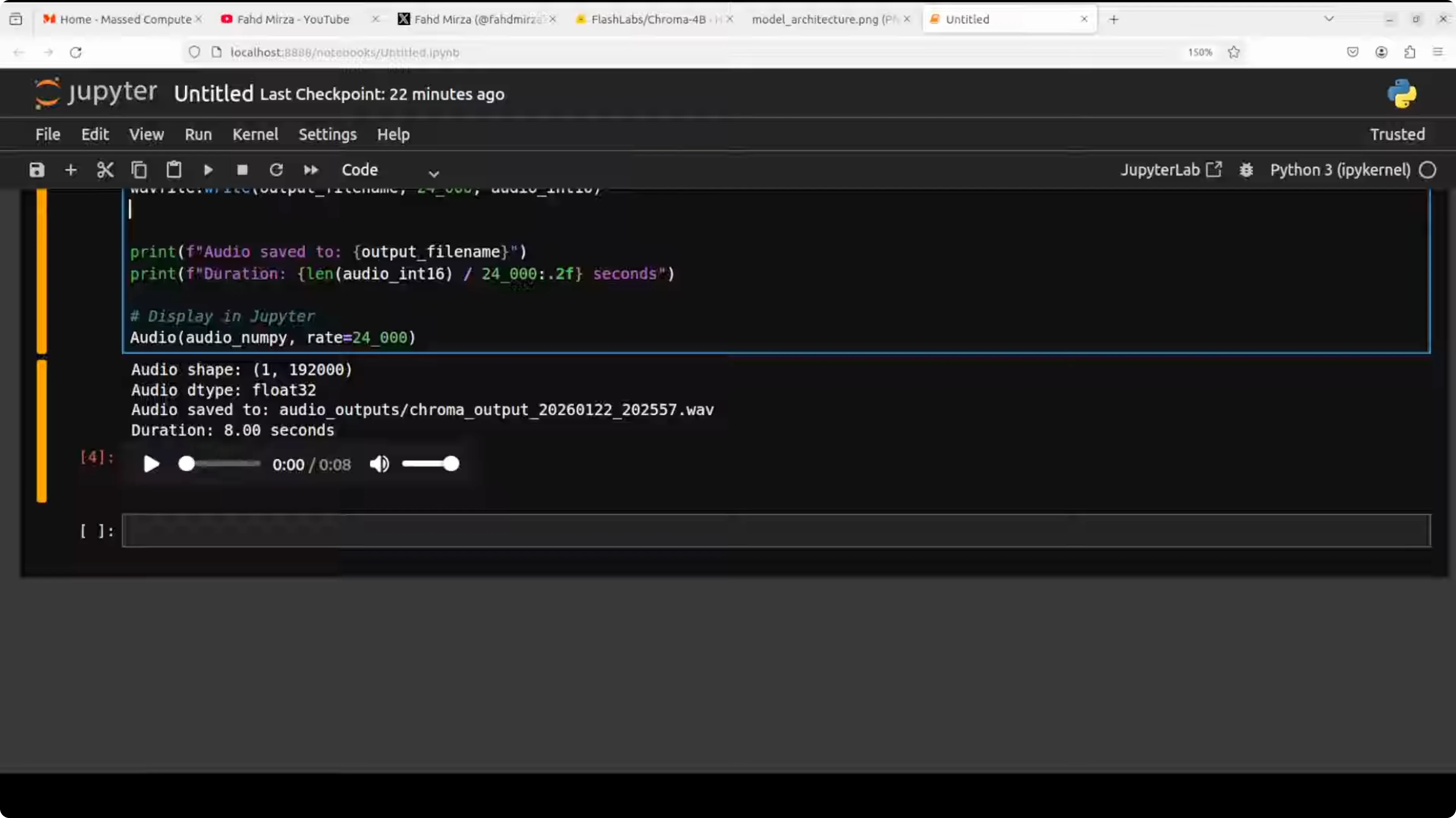 Screenshot from Chroma 4B: Exploring End-to-End Virtual Human Dialogue Models at 396s