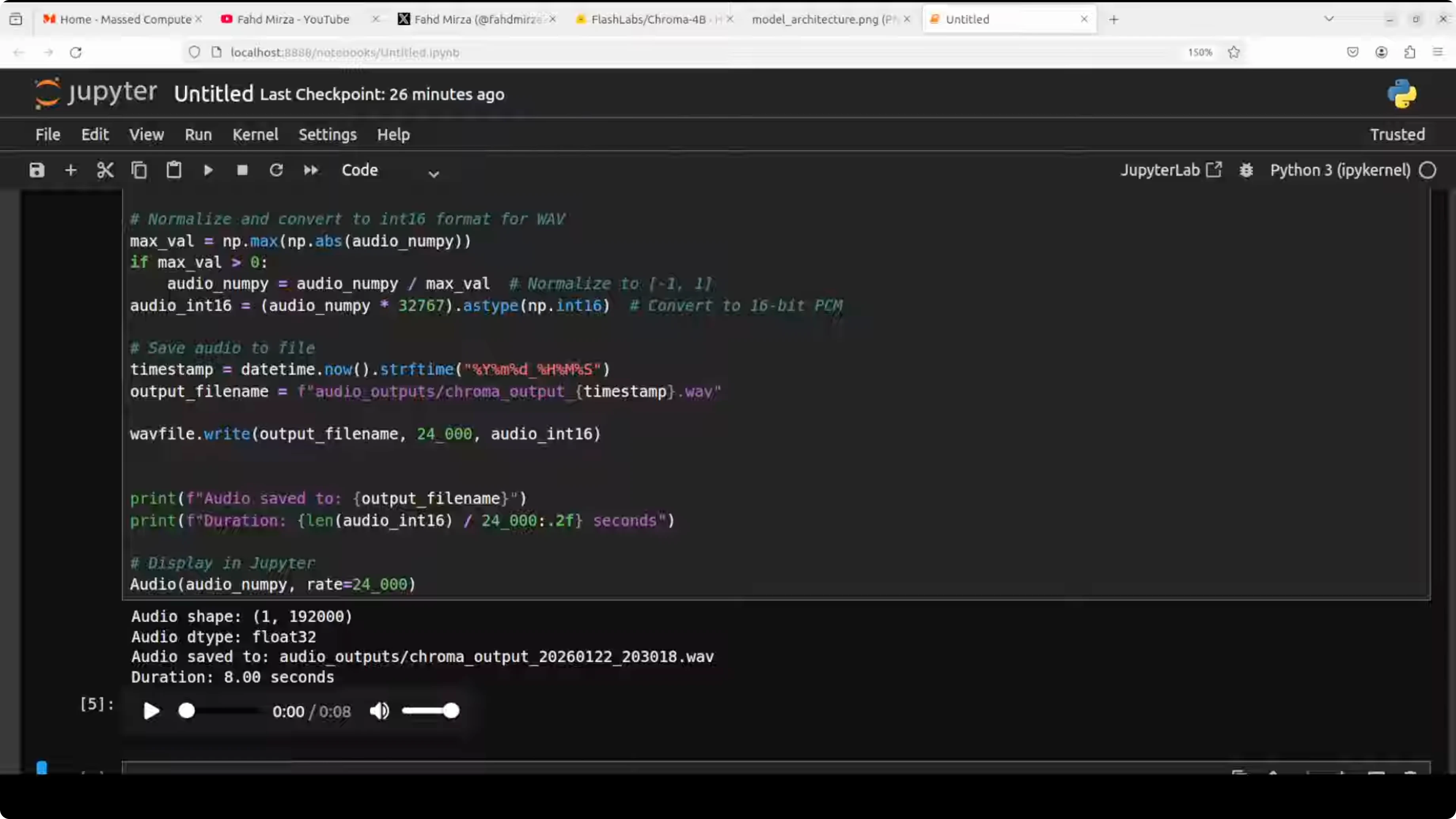 Screenshot from Chroma 4B: Exploring End-to-End Virtual Human Dialogue Models at 460s