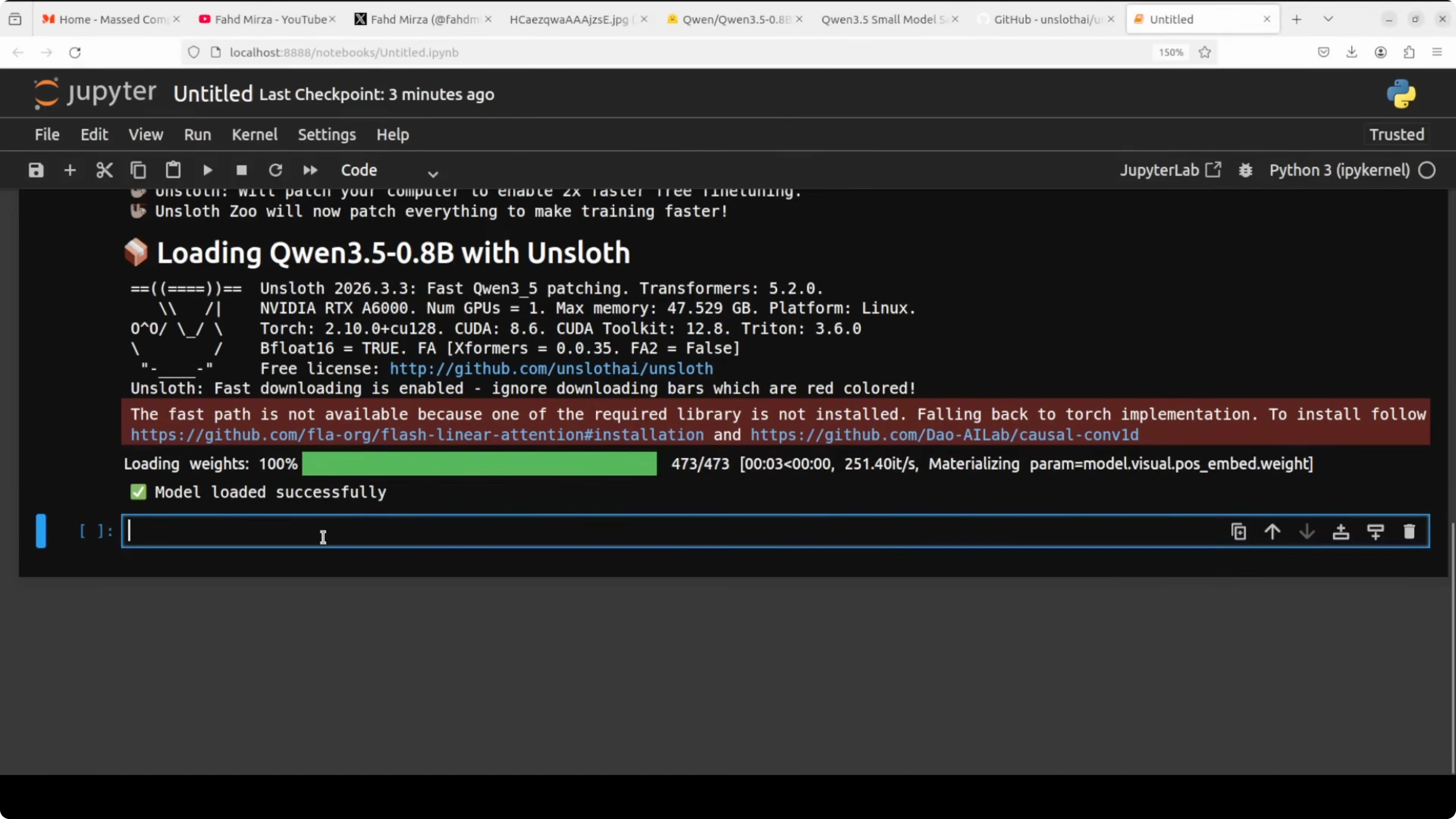 Screenshot from How to Fine-Tune Qwen3.5 0.8B Locally? at 278s