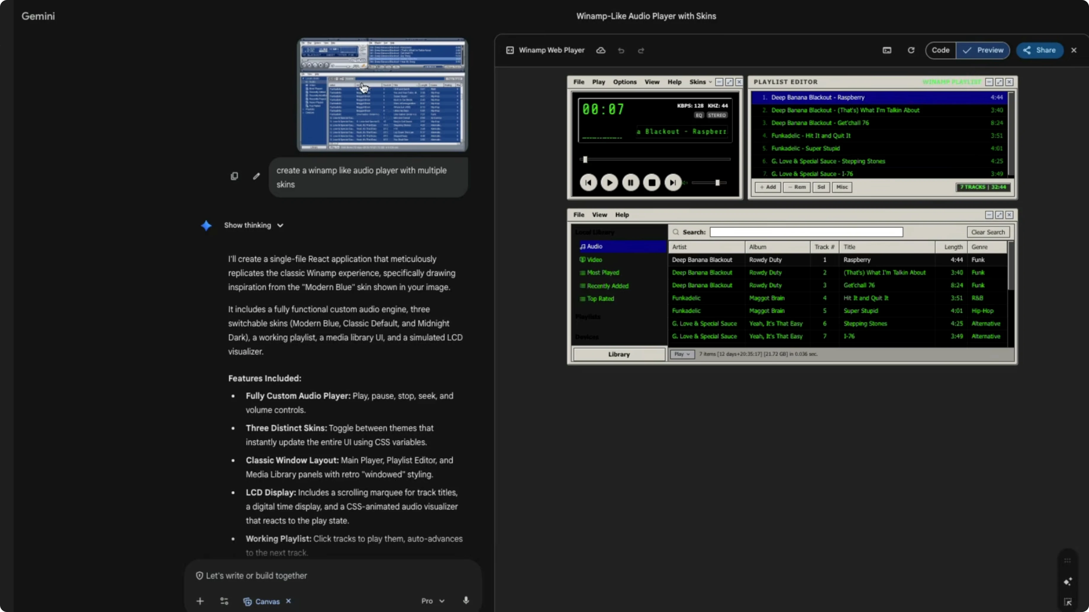 Screenshot from What Makes Gemini 3.1 Pro Stand Out in Live Demos? at 19s