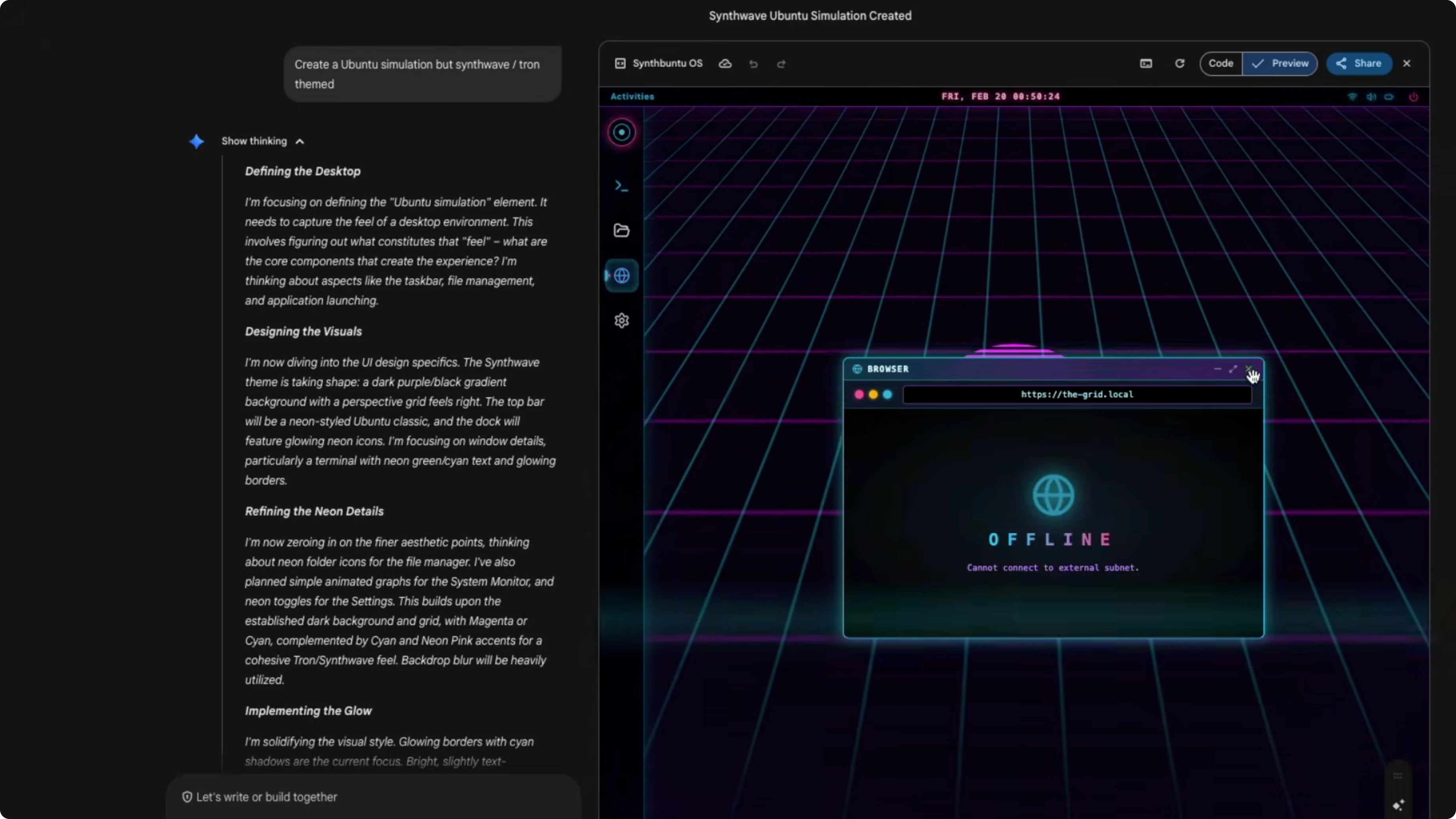 Screenshot from What Makes Gemini 3.1 Pro Stand Out in Live Demos? at 401s