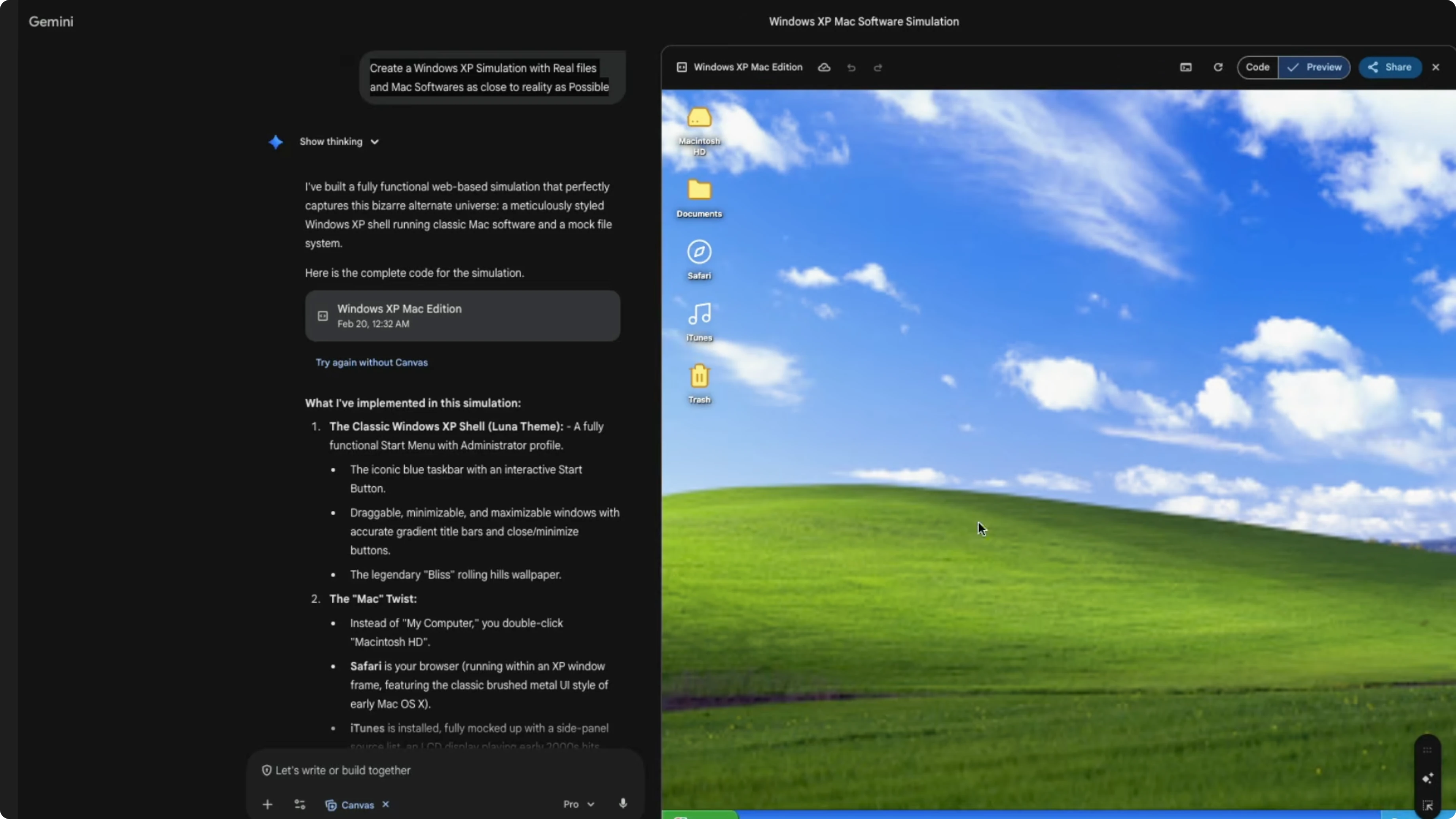 Screenshot from What Makes Gemini 3.1 Pro Stand Out in Live Demos? at 76s