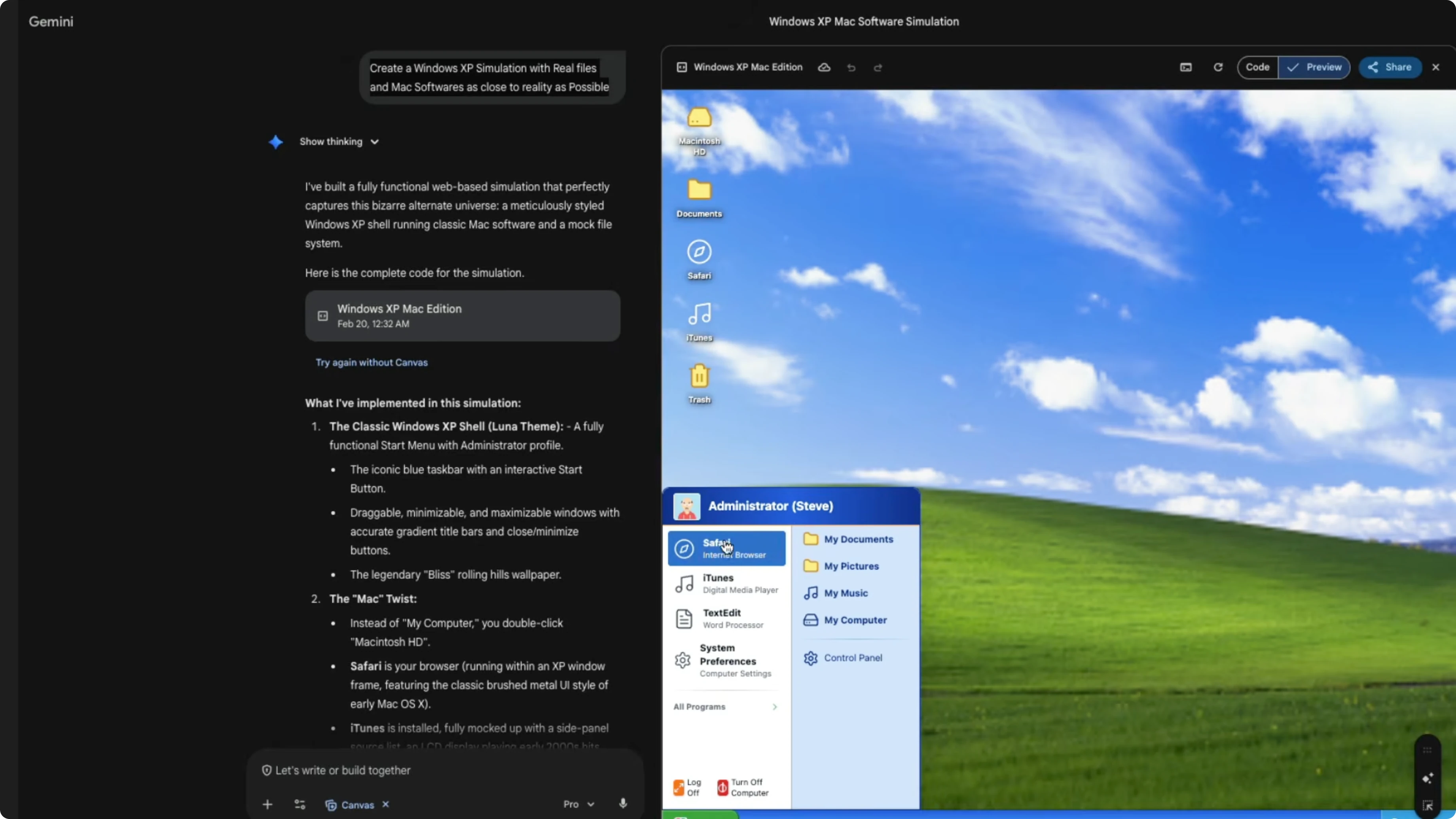 Screenshot from What Makes Gemini 3.1 Pro Stand Out in Live Demos? at 82s