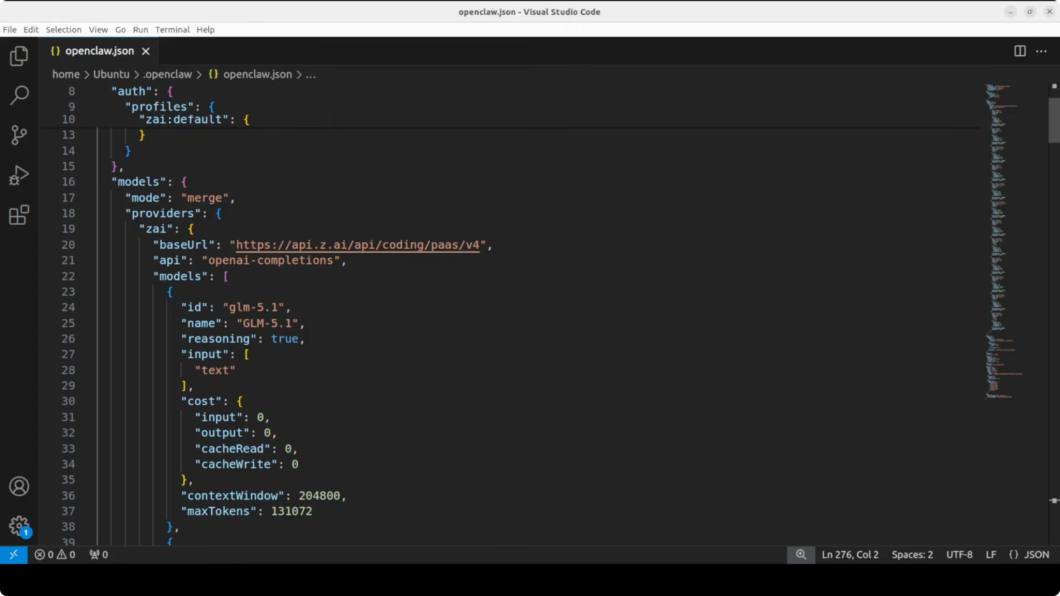Screenshot from GLM 5.1 with OpenClaw: Complete Setup and Testing Guide at 318s
