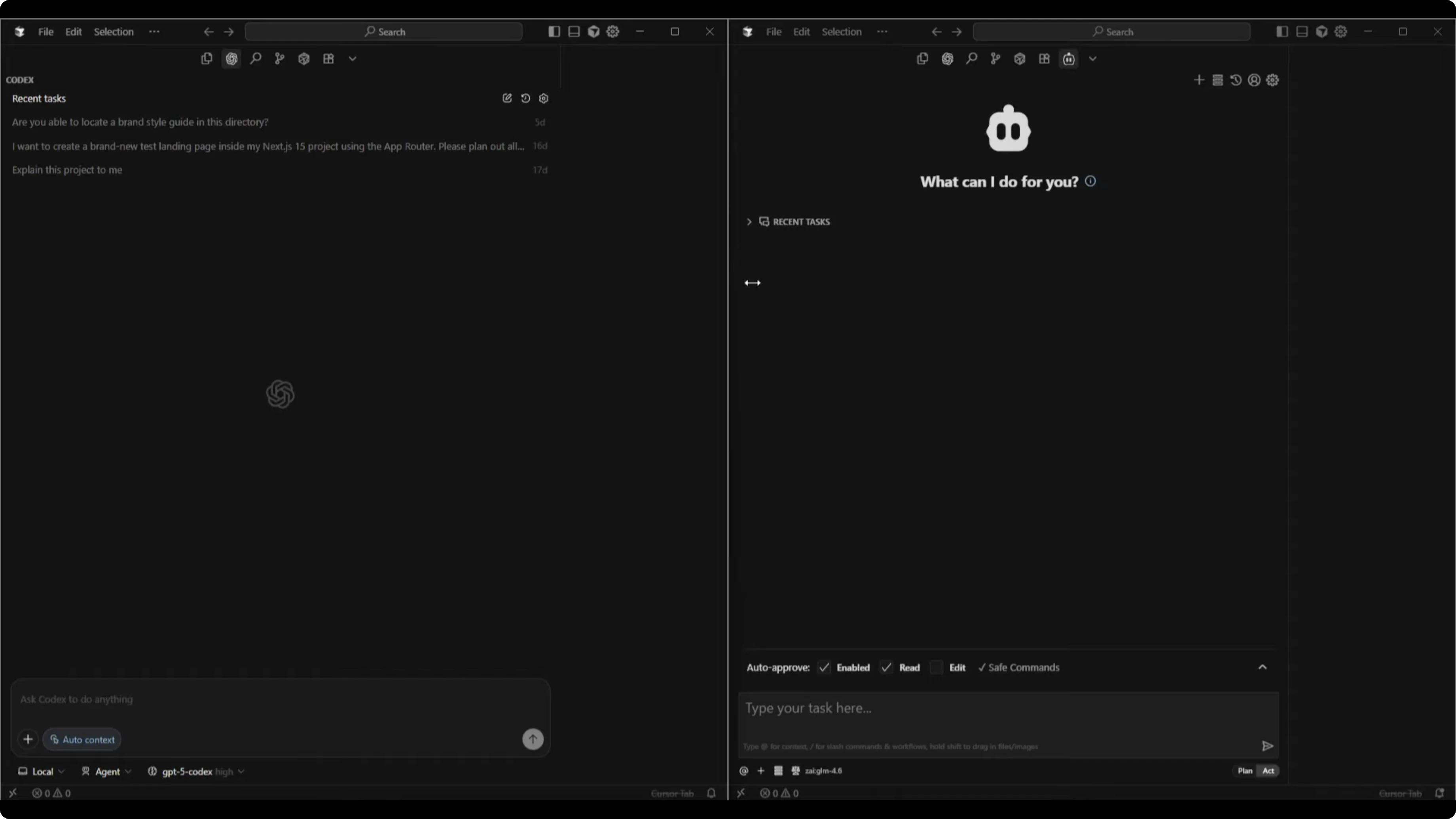 Screenshot from GPT-5 Codex vs GLM-4.6: Insights from 3 Coding Tests at 19s