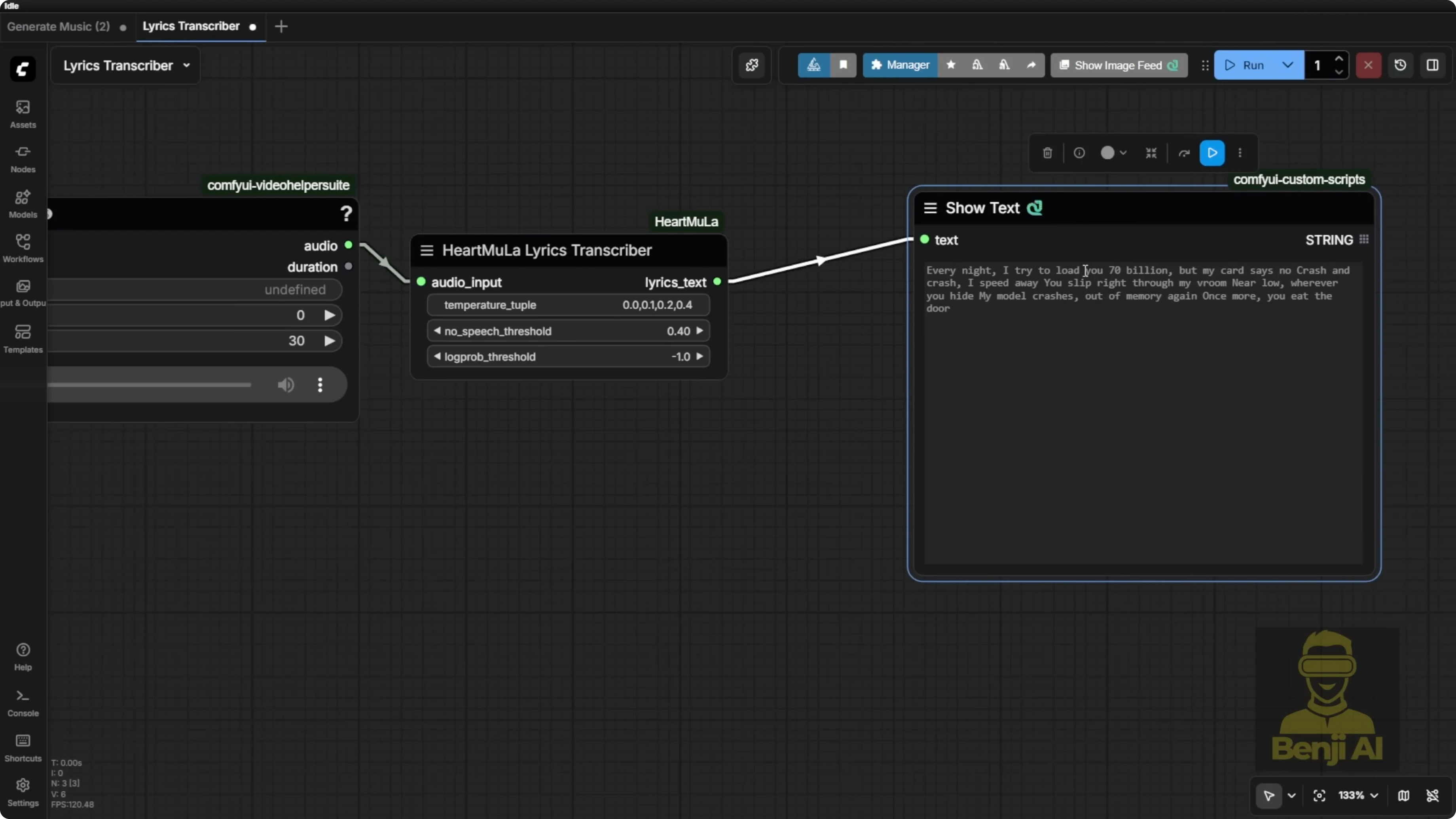Screenshot from Exploring HeartMula Music AI Model Integration in ComfyUI at 374s