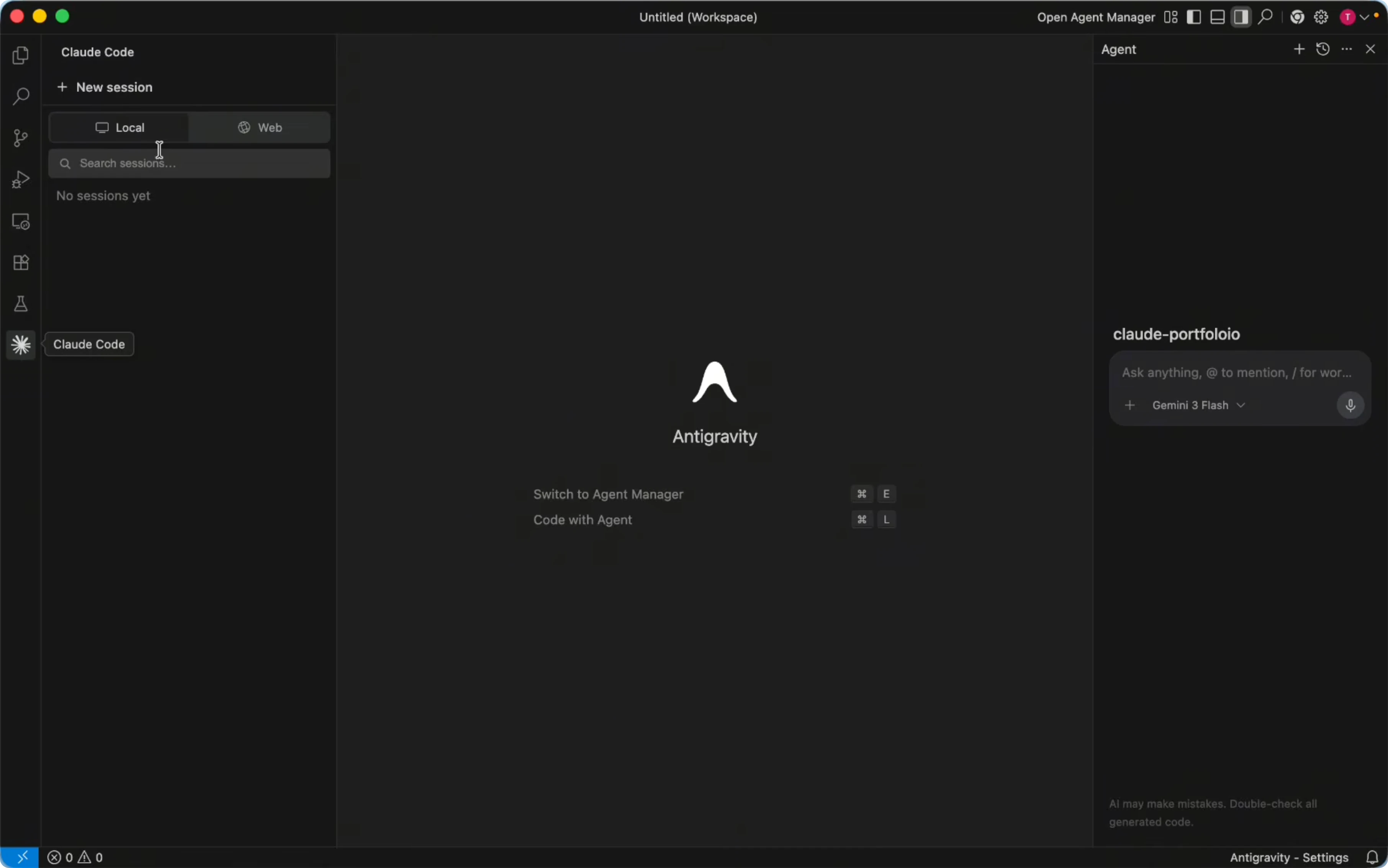 Screenshot from How to Install and Use Claude Code in Antigravity? at 181s