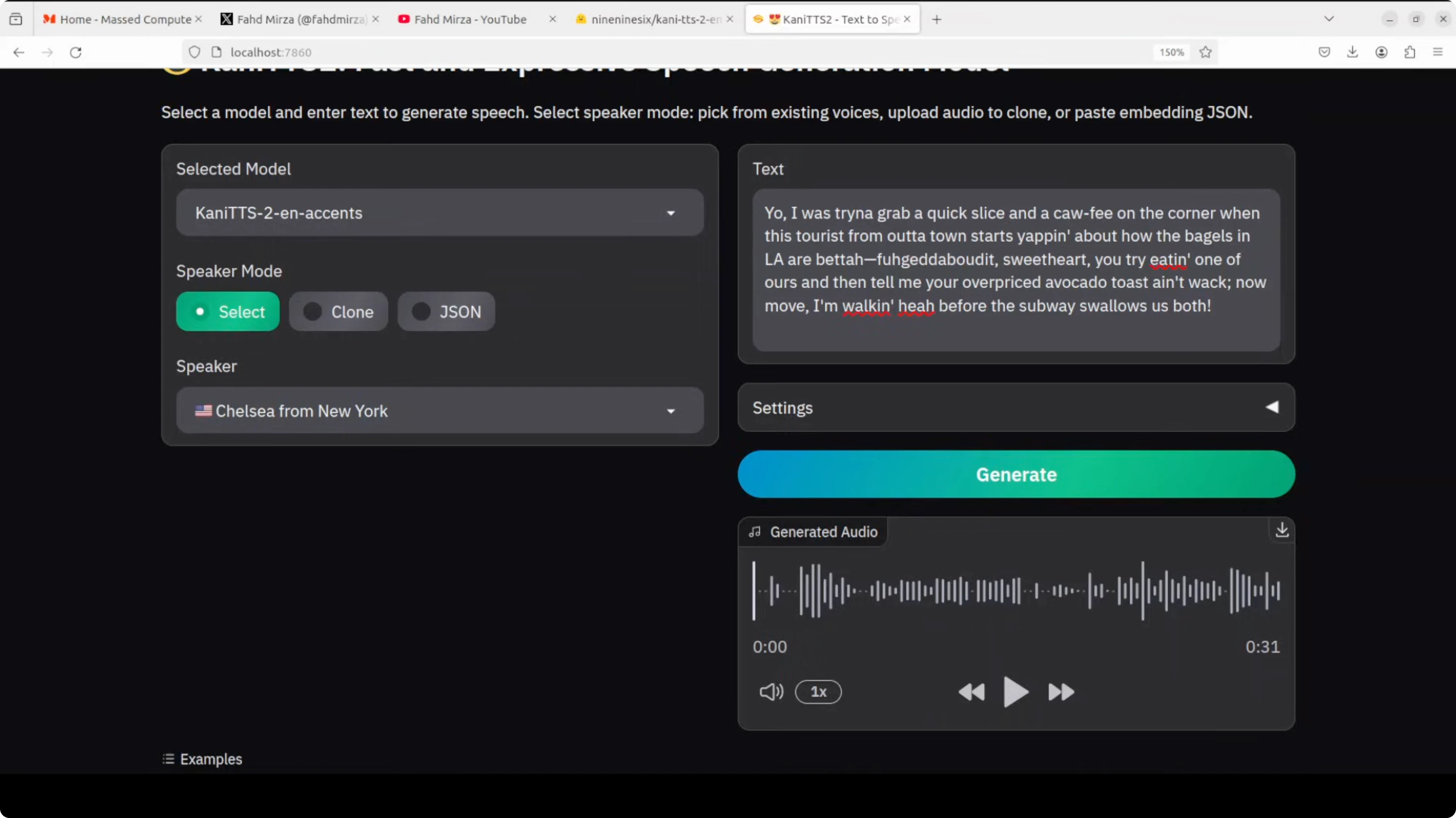 Screenshot from Kani TTS 2: Open Source Fastest Text to Speech at 300s