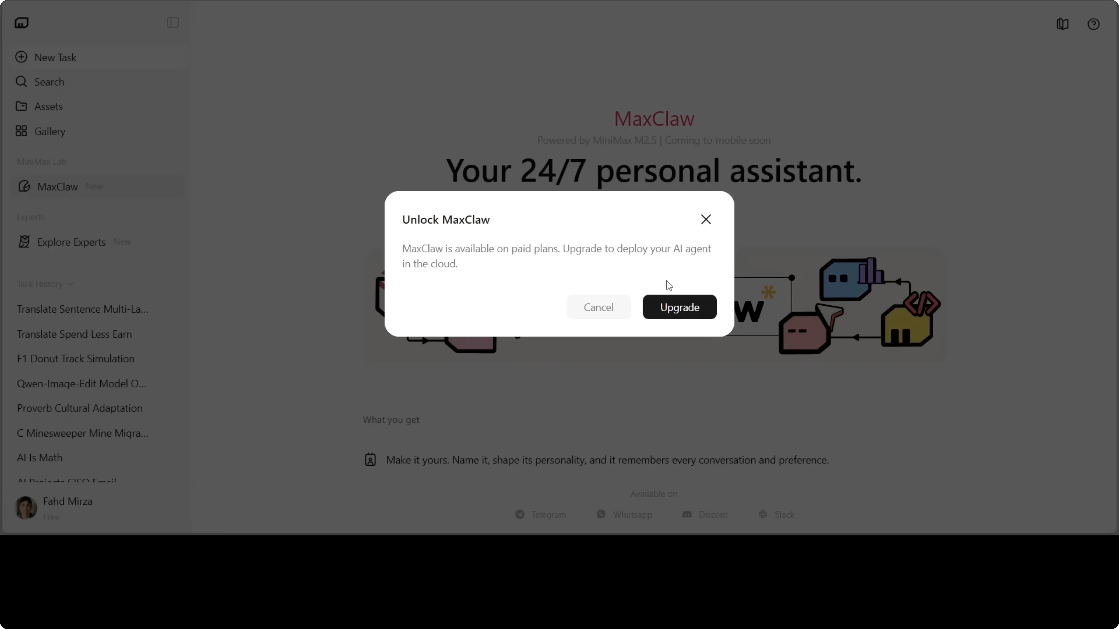 Screenshot from MaxClaw: OpenClaw Instantly with AI Assistance at 169s