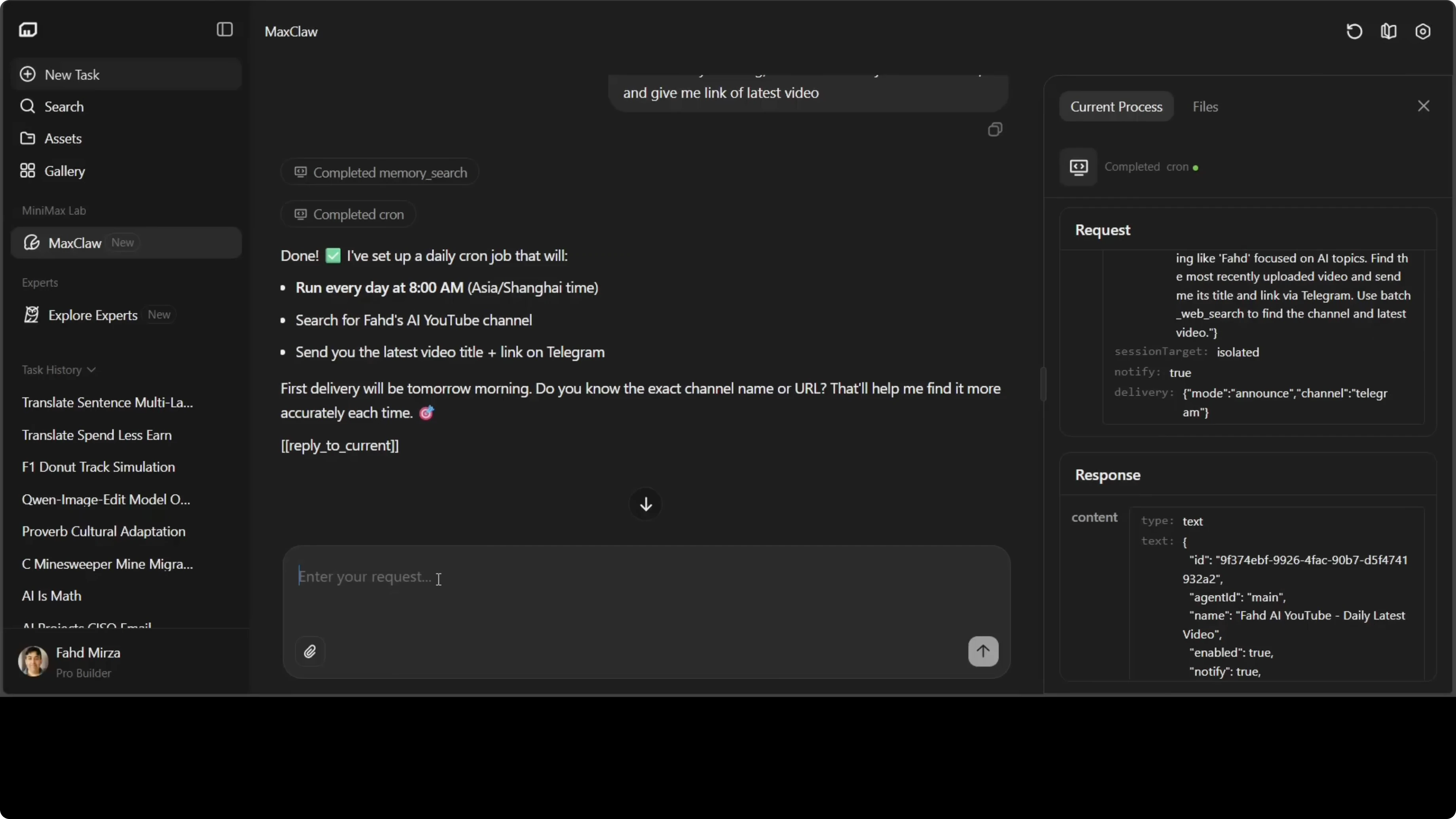 Screenshot from MaxClaw: OpenClaw Instantly with AI Assistance at 467s