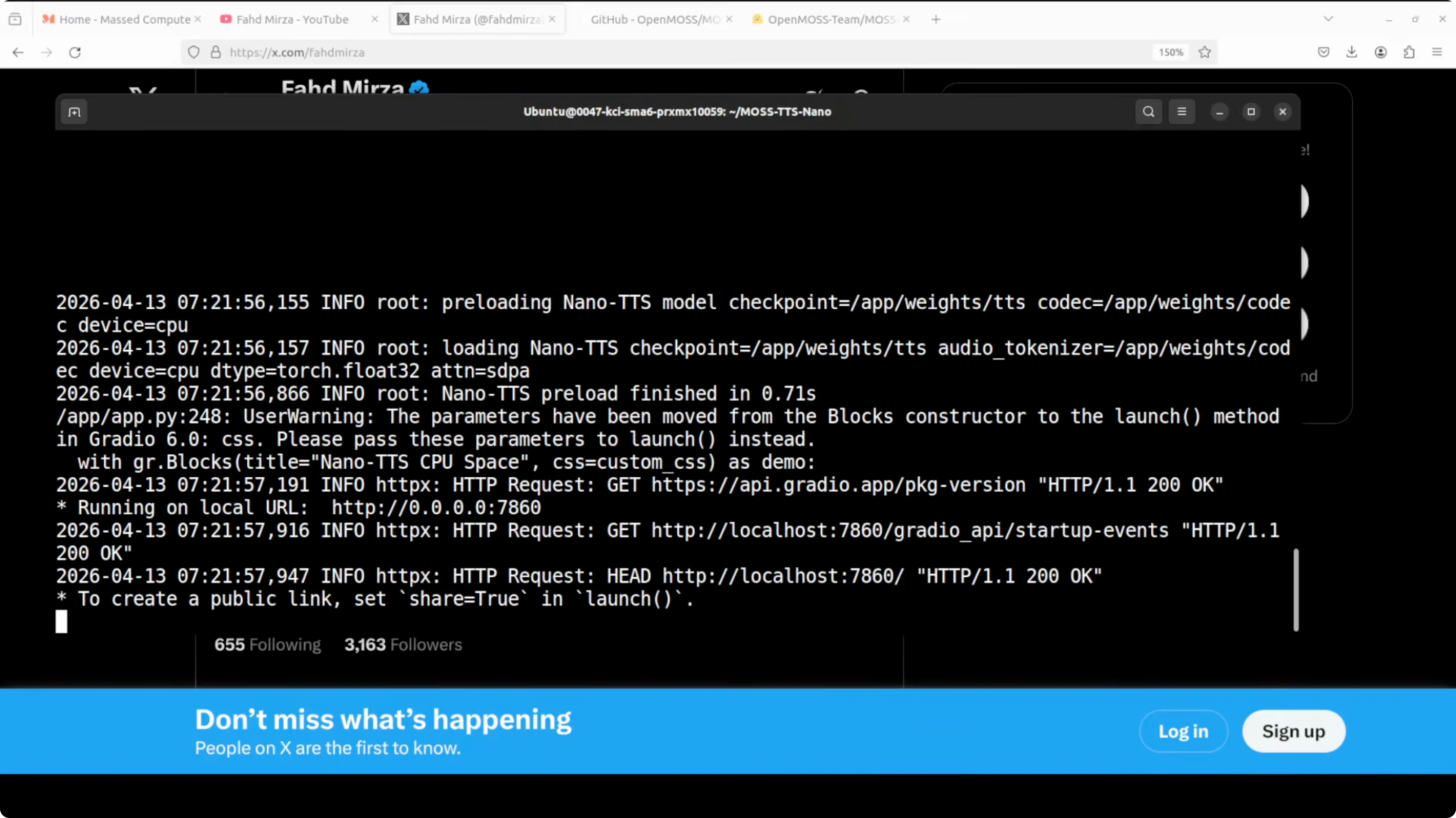 Screenshot from MOSS-TTS-Nano: Powerful Multilingual TTS at 91s