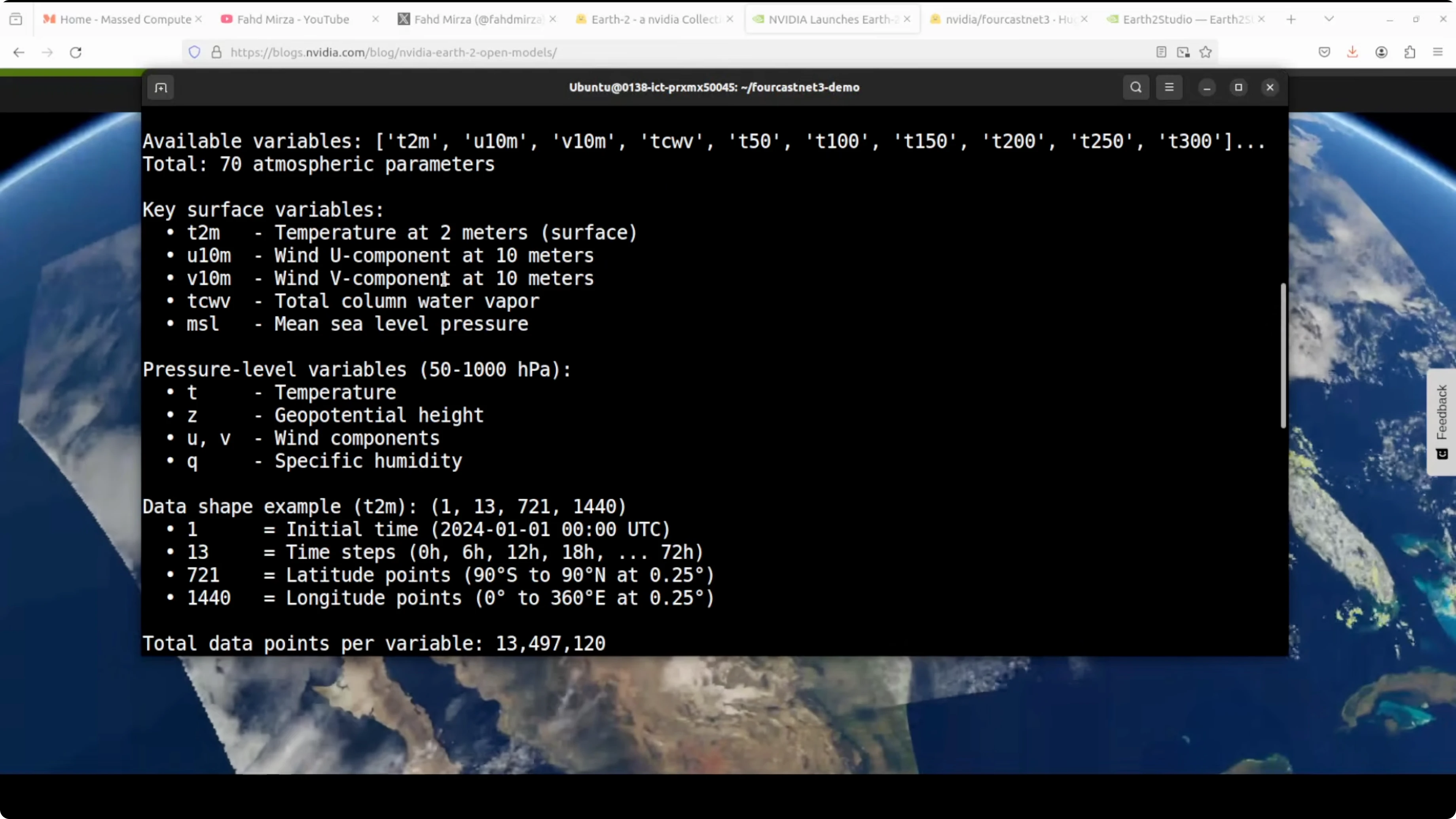 Screenshot from How NVIDIA’s Earth-2 Lets You Run AI Weather Forecasts Locally at 401s