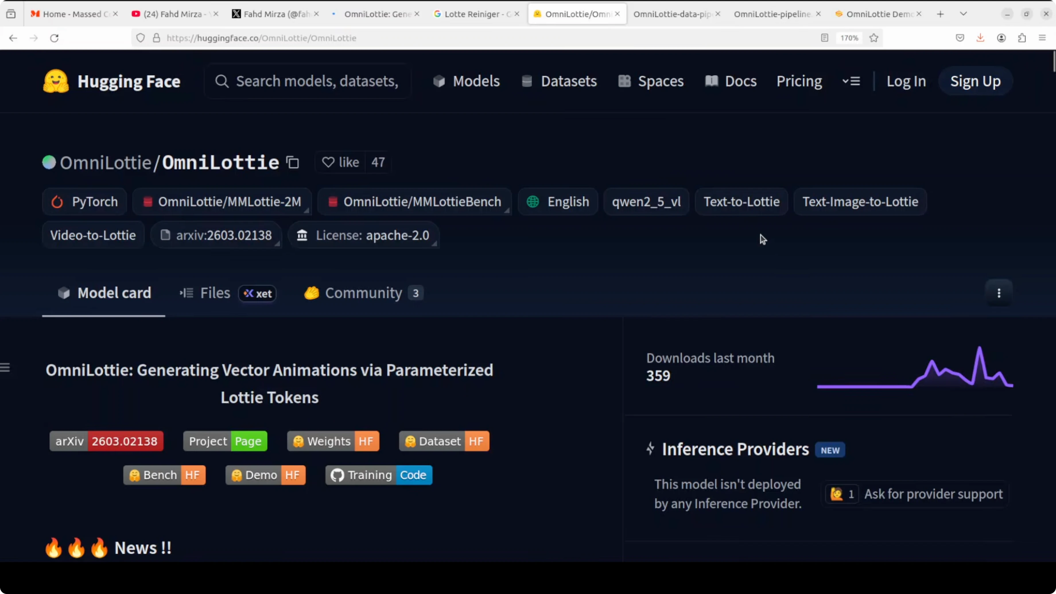 Screenshot from OmniLottie: Create Lottie Animations from Text, Image, or Video Locally at 505s