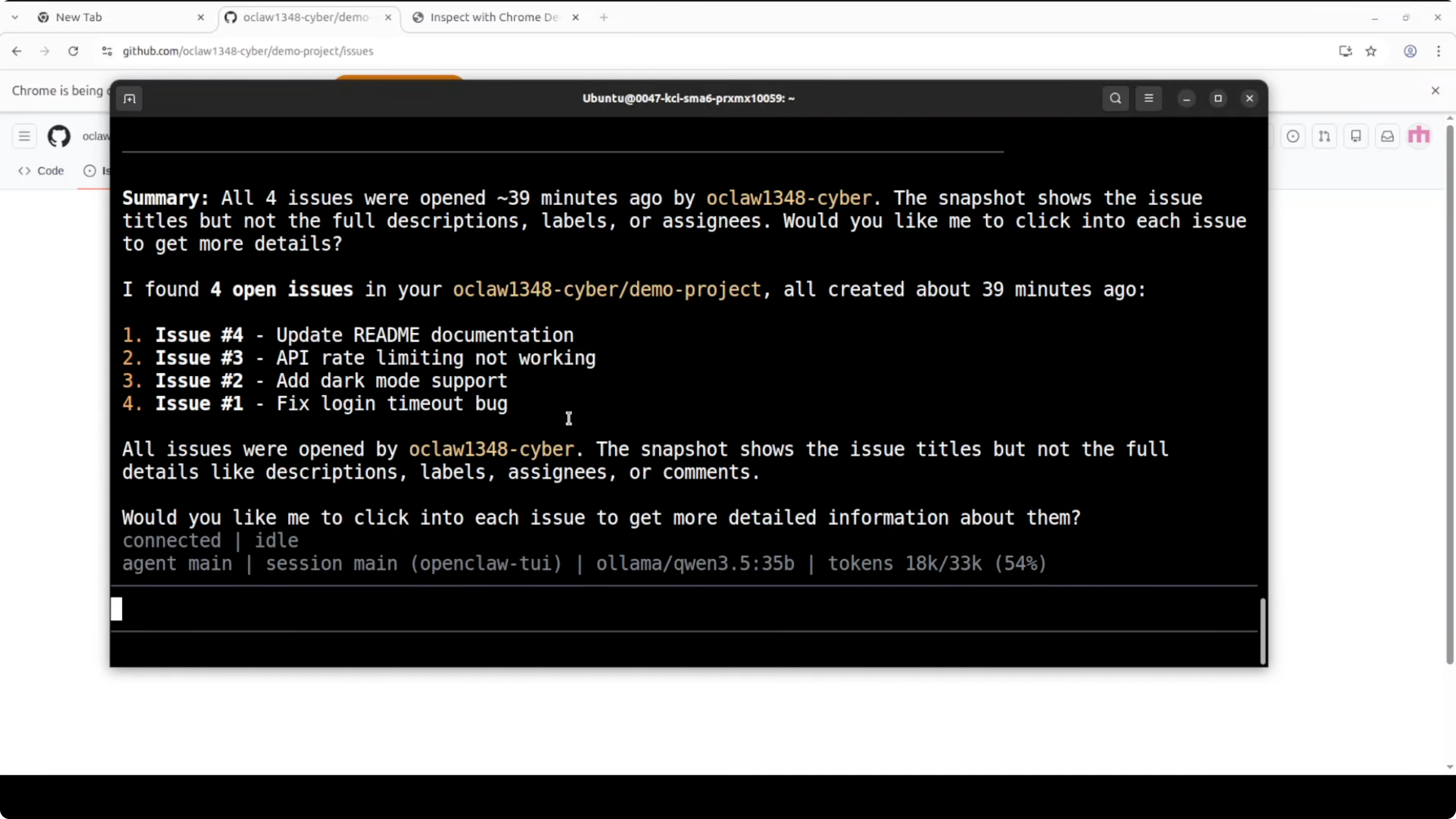 Screenshot from Full Browser Control with OpenClaw and Chrome DevTools MCP at 633s