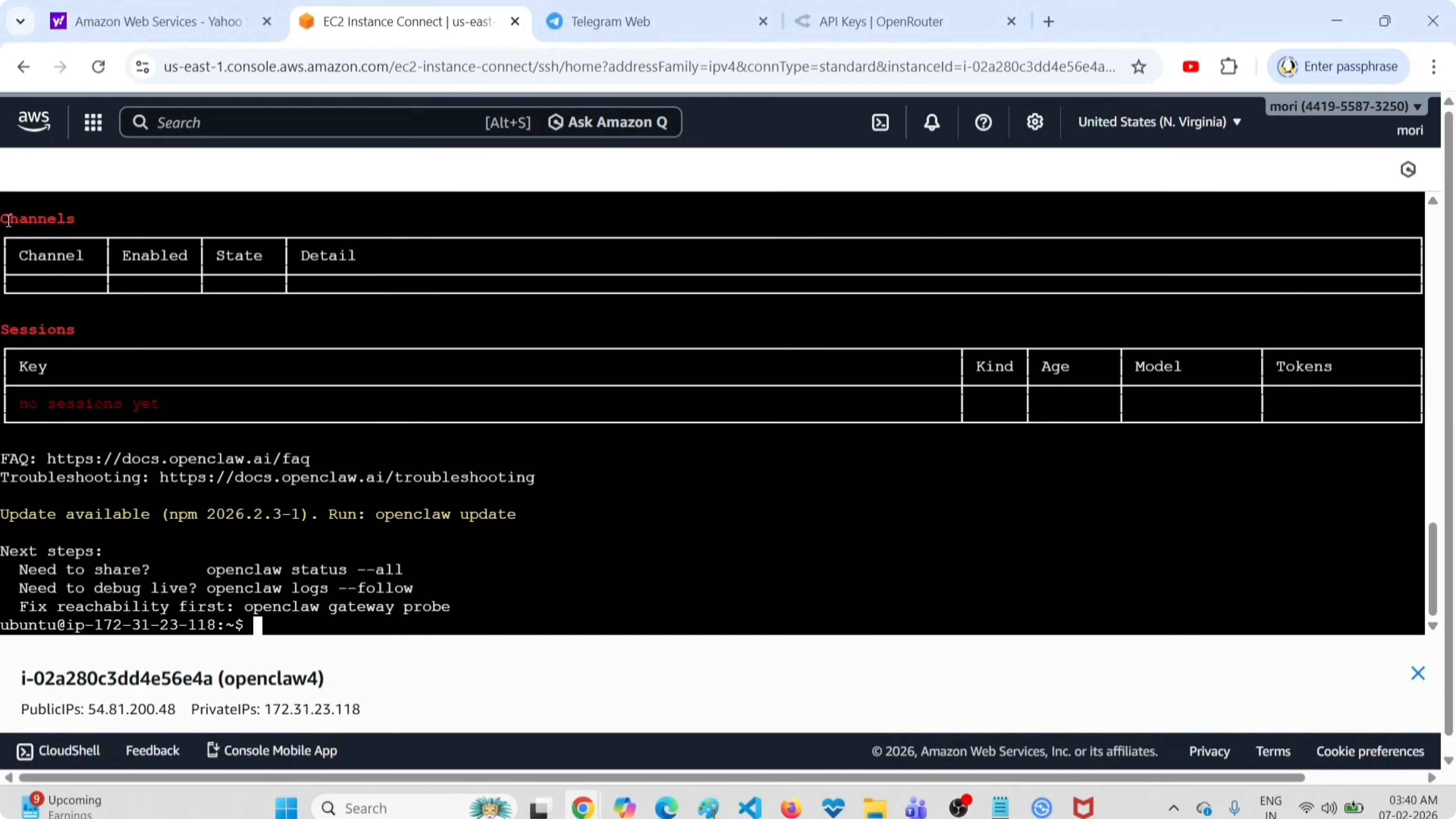 Screenshot from OpenClaw Setup and Uninstall Guide with OpenRouter API & Free Tools at 57s