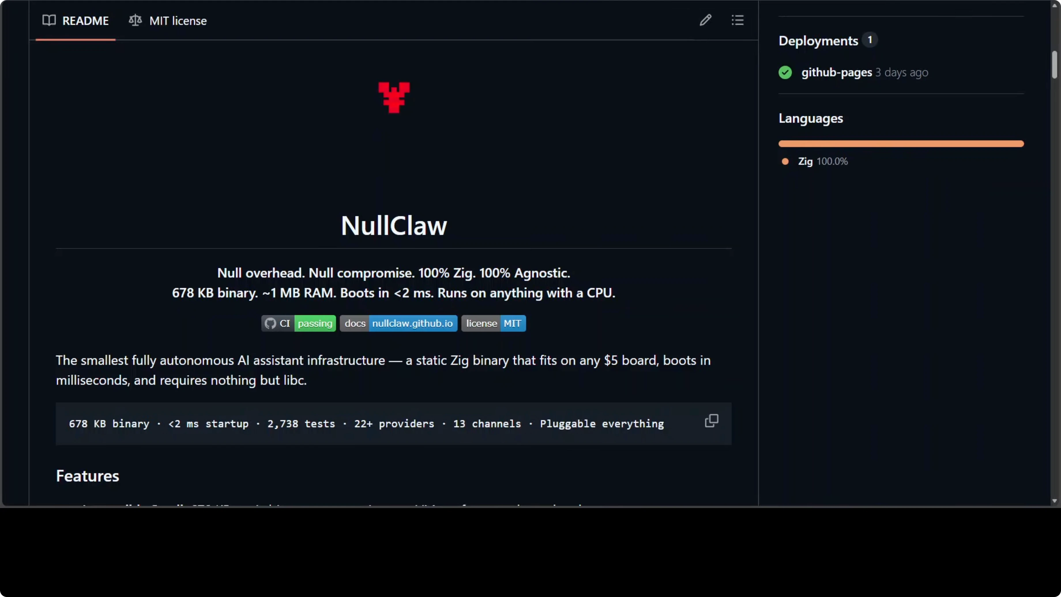 Screenshot from OpenClaw vs PicoClaw vs NullClaw vs ZeroClaw vs NanoBot vs TinyClaw at 150s