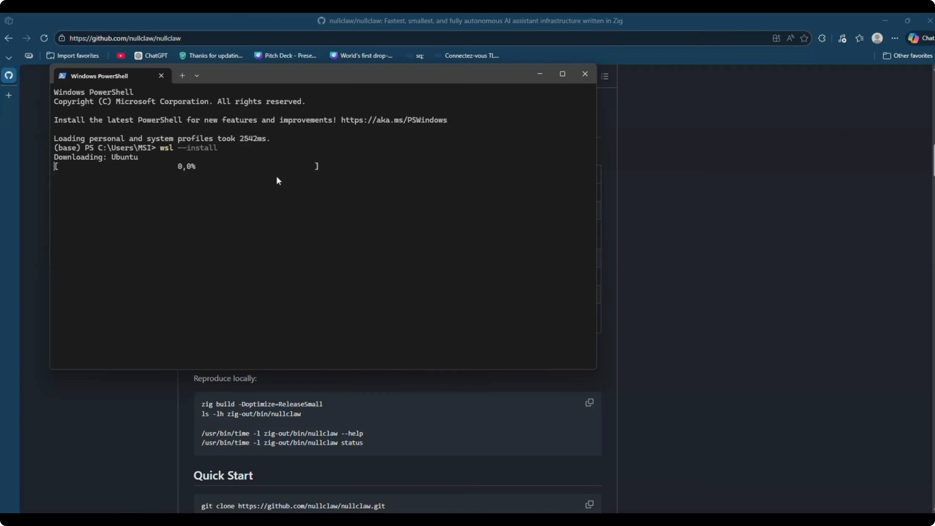 Screenshot from How to setup NullClaw in Easy Steps? at 30s