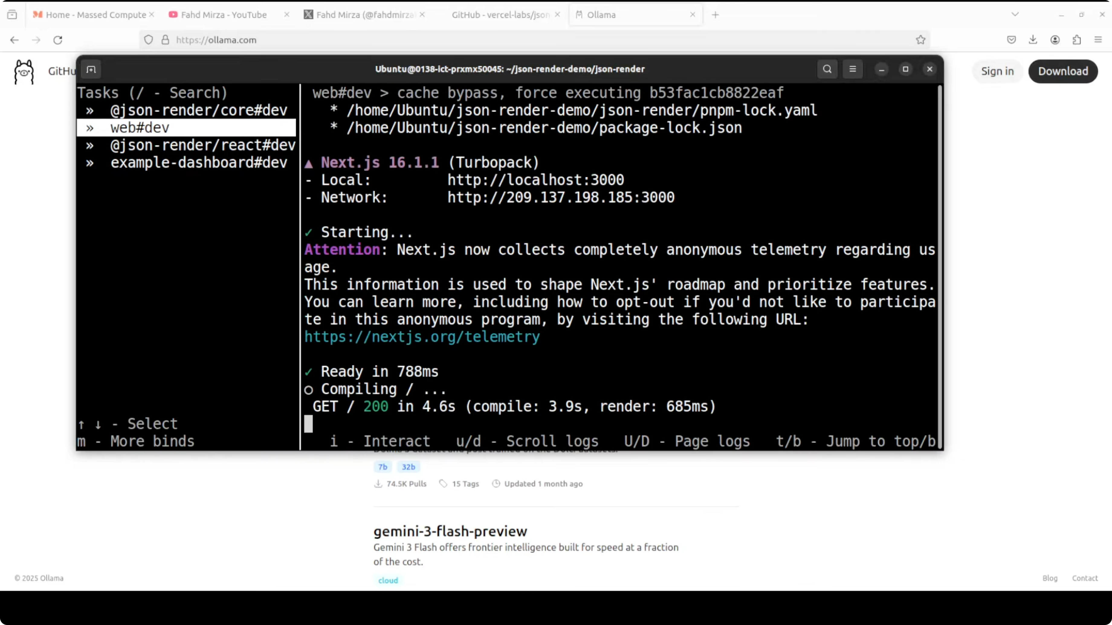 Screenshot from Master Vercel Json-Render with Ollama at 286s