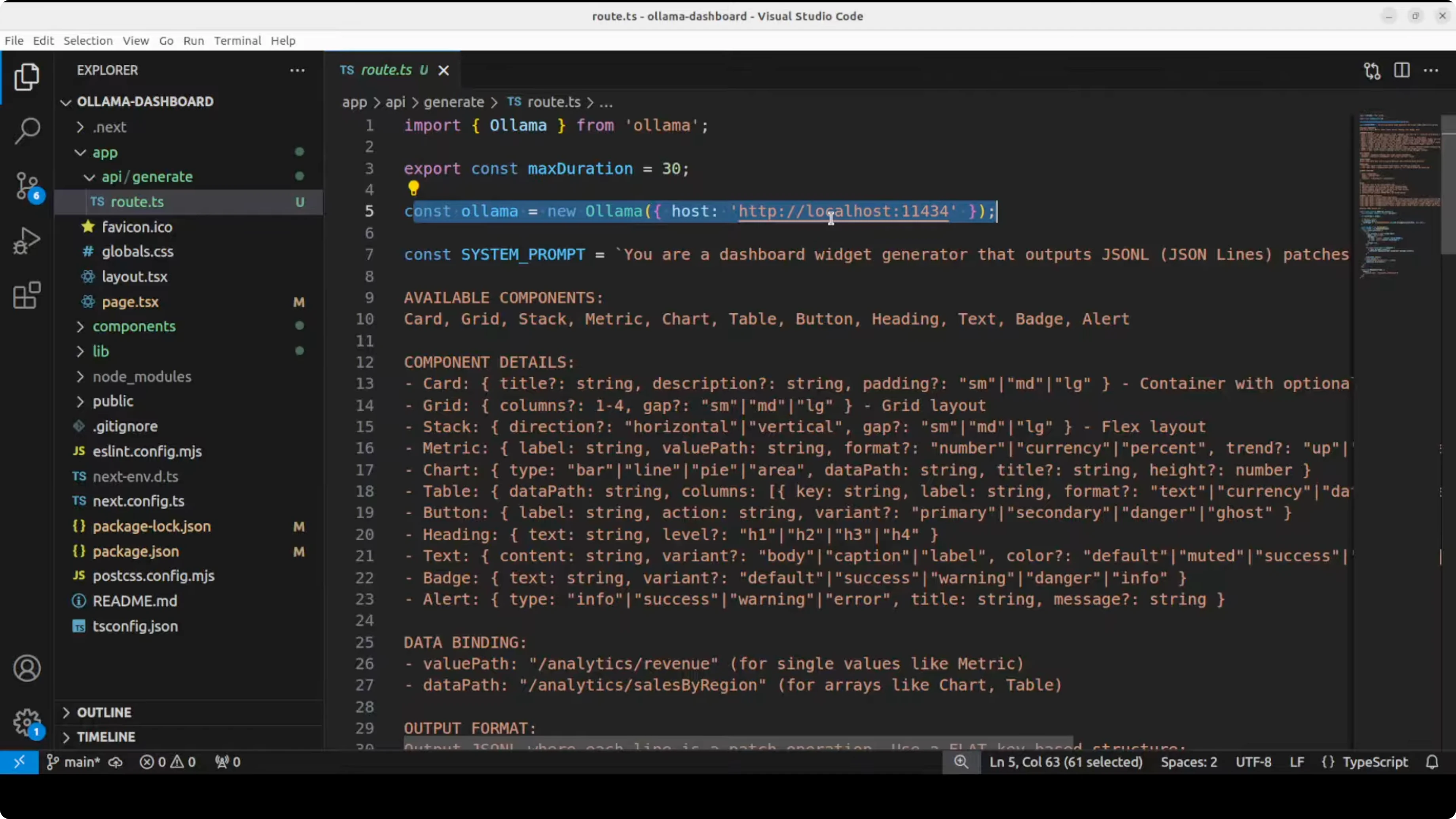 Screenshot from Master Vercel Json-Render with Ollama at 398s