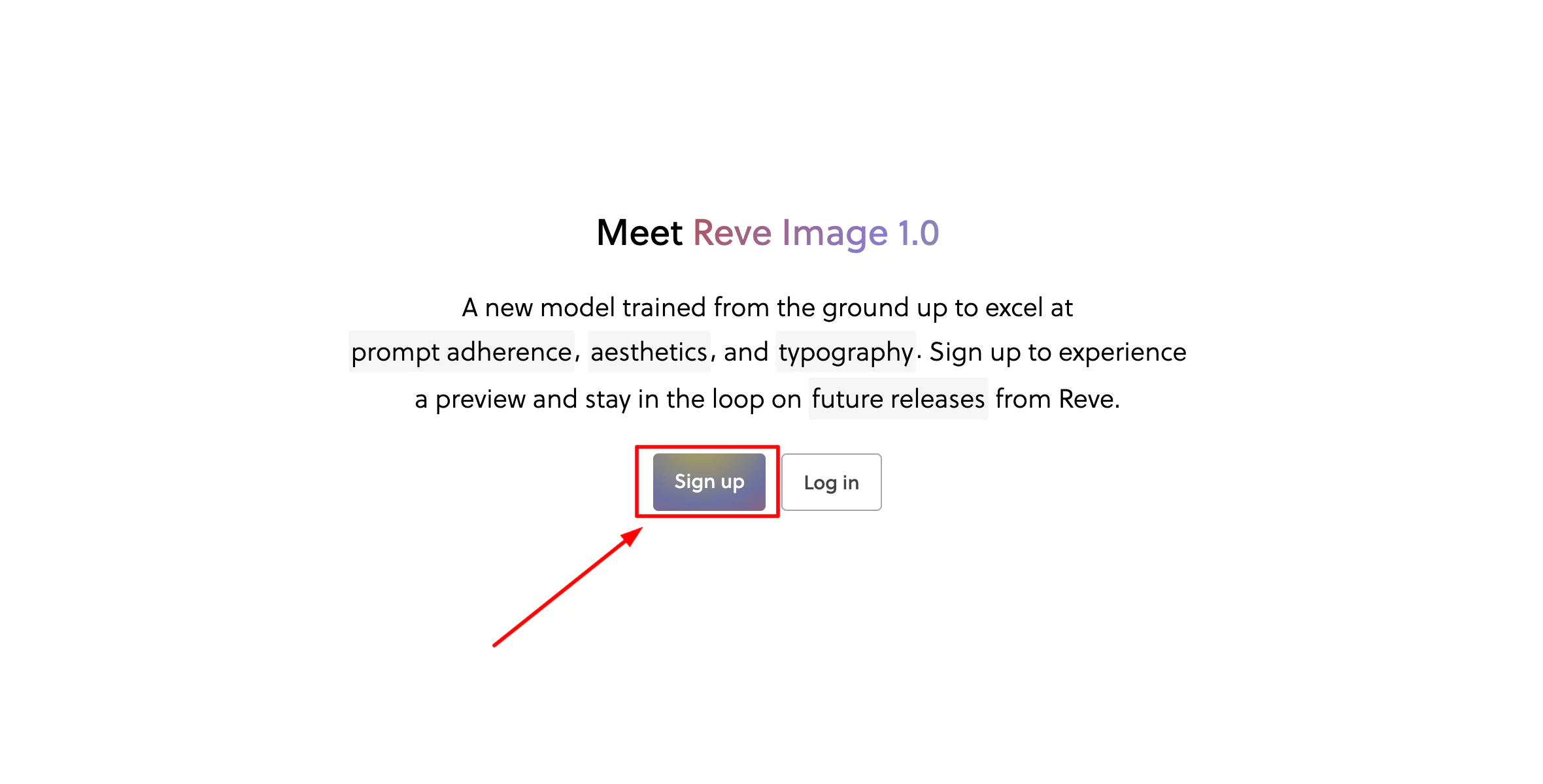 Reve AI Sign Up