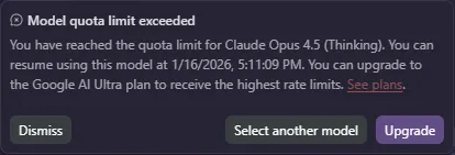 How to fix Critical Quota Error and 7-day lockout in Antigravity?
